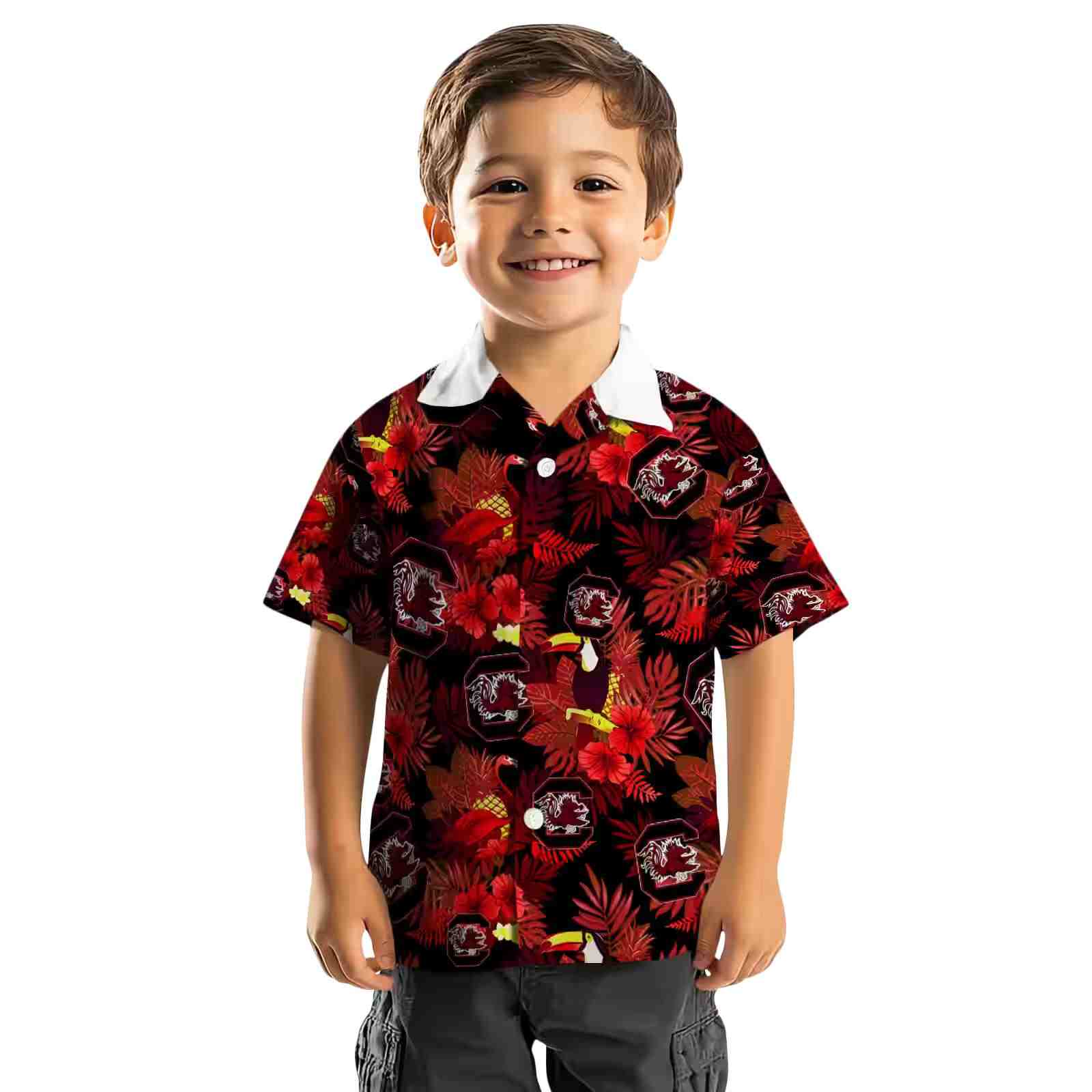 south carolina gamecocks floral toucan garnet red hawaiian shirt top rated