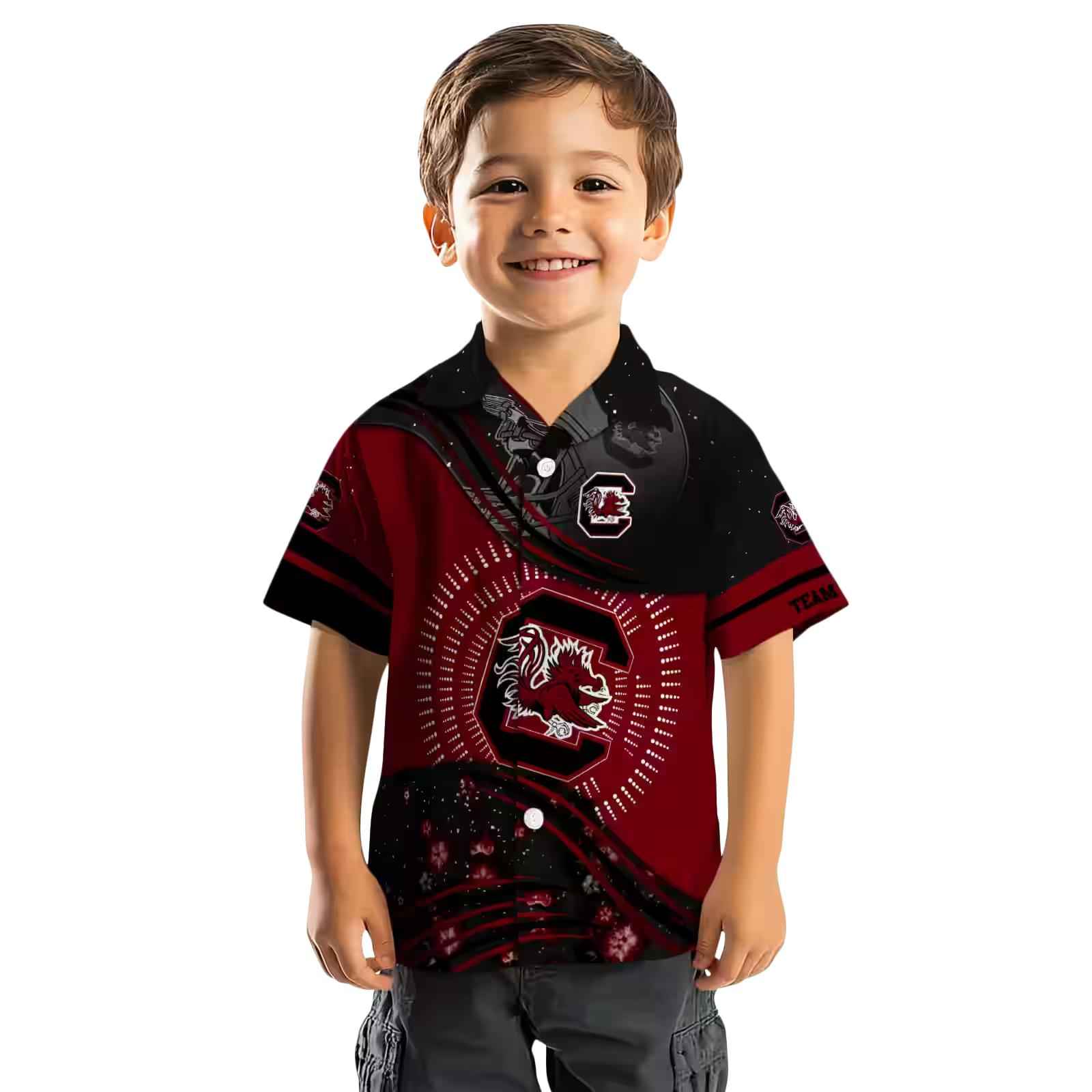 south carolina gamecocks football wave garnet black hawaiian shirt top rated