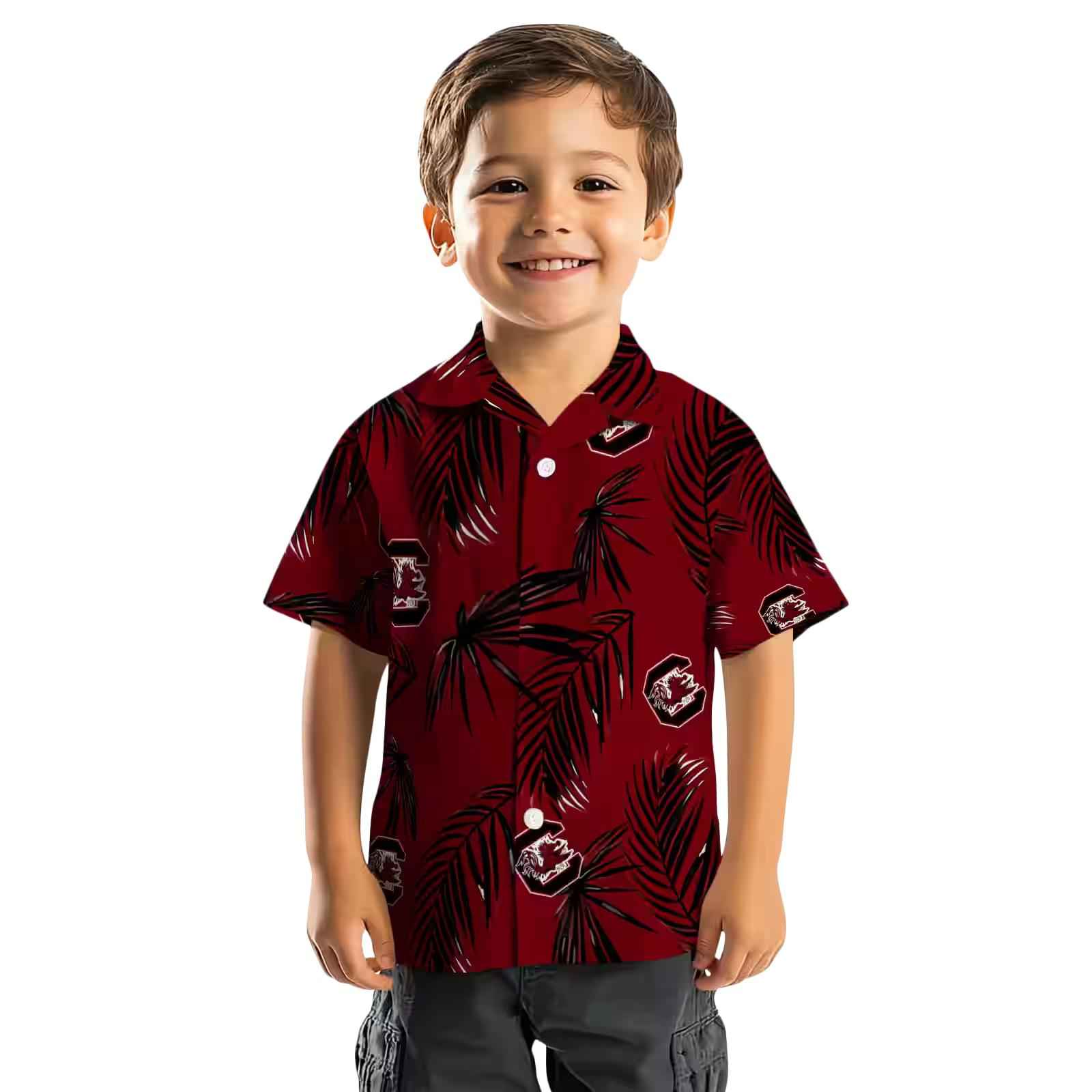 south carolina gamecocks palm leaf garnet hawaiian shirt top rated