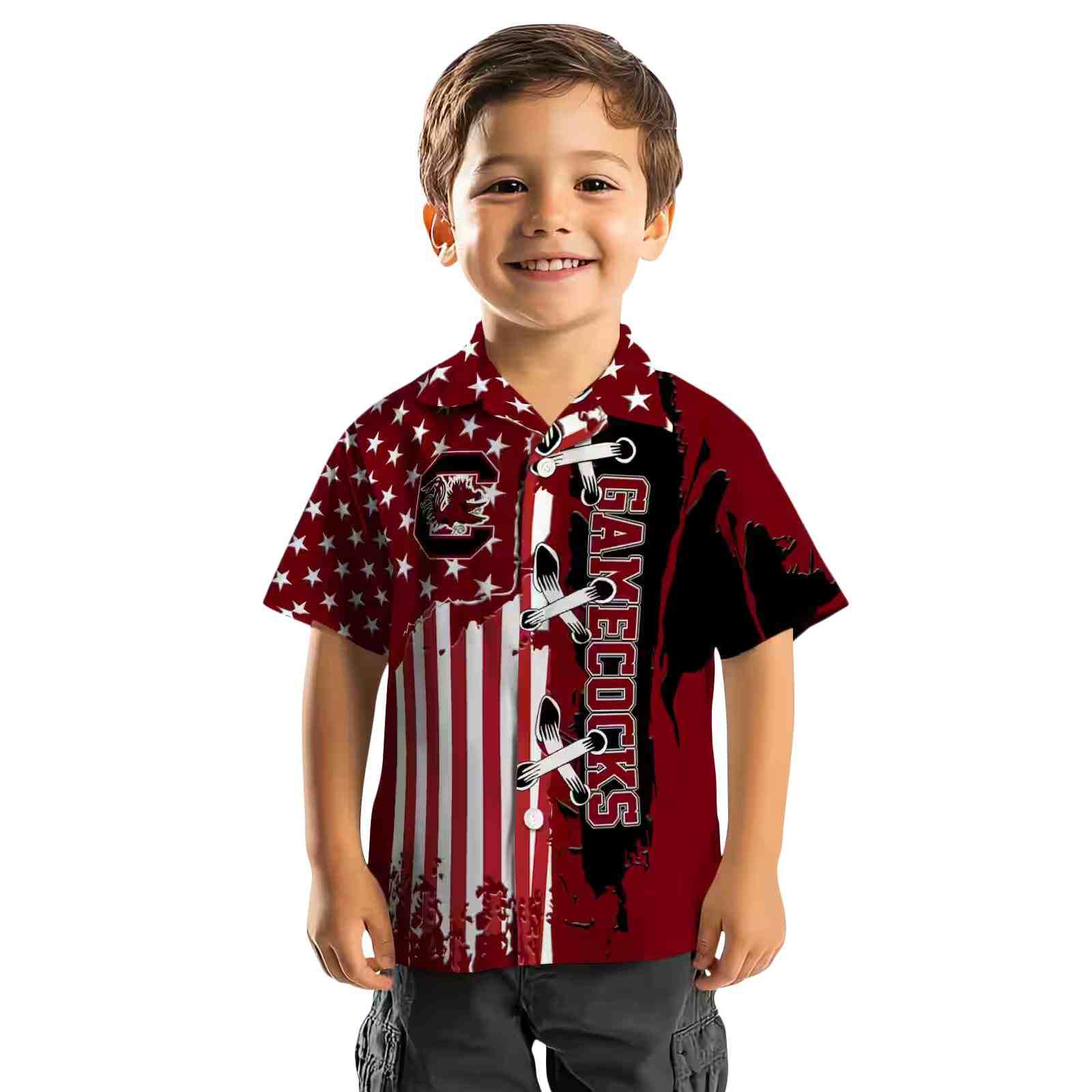 south carolina gamecocks stitched flag garnet hawaiian shirt top rated