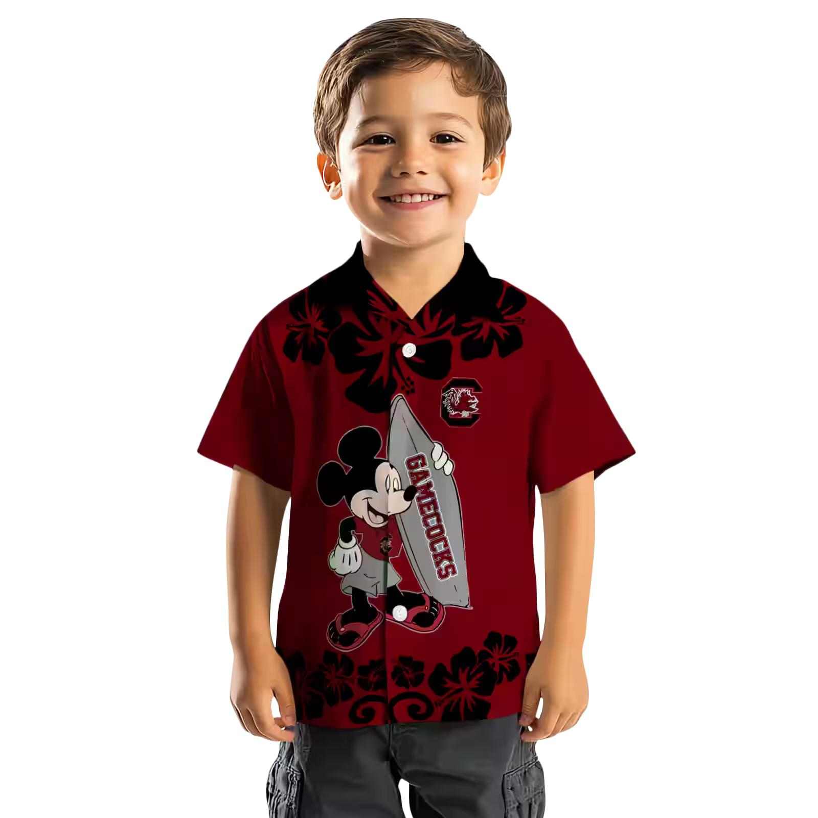 south carolina gamecocks surfing mickey garnet hawaiian shirt top rated