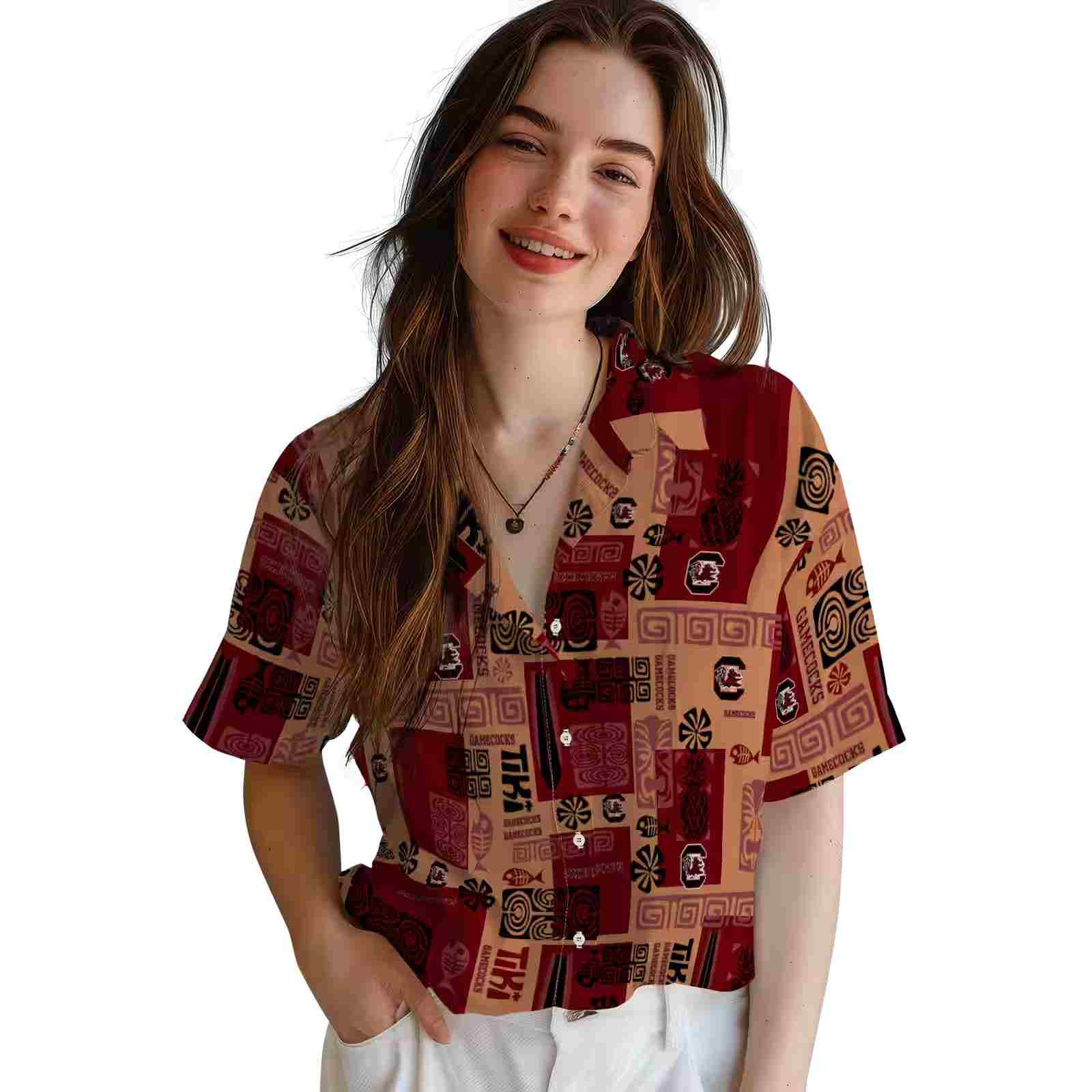 south carolina gamecocks tribal symbols garnet hawaiian shirt latest model