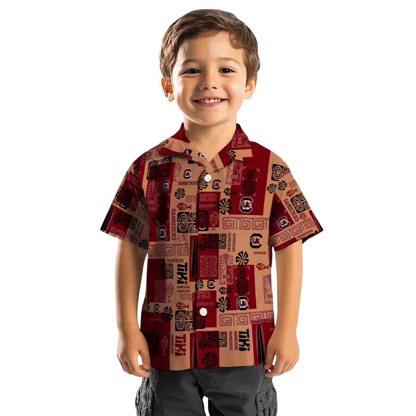 south carolina gamecocks tribal symbols garnet hawaiian shirt top rated