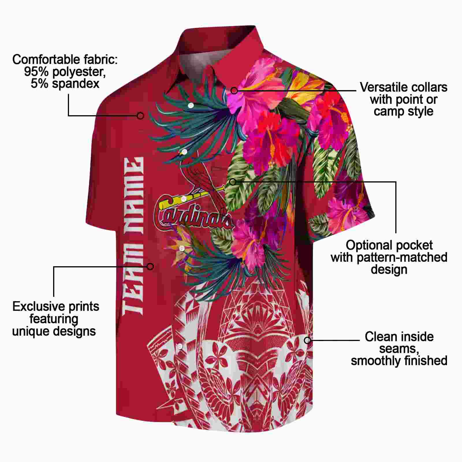 st louis cardinals floral polynesian red hawaiian shirt new arrival