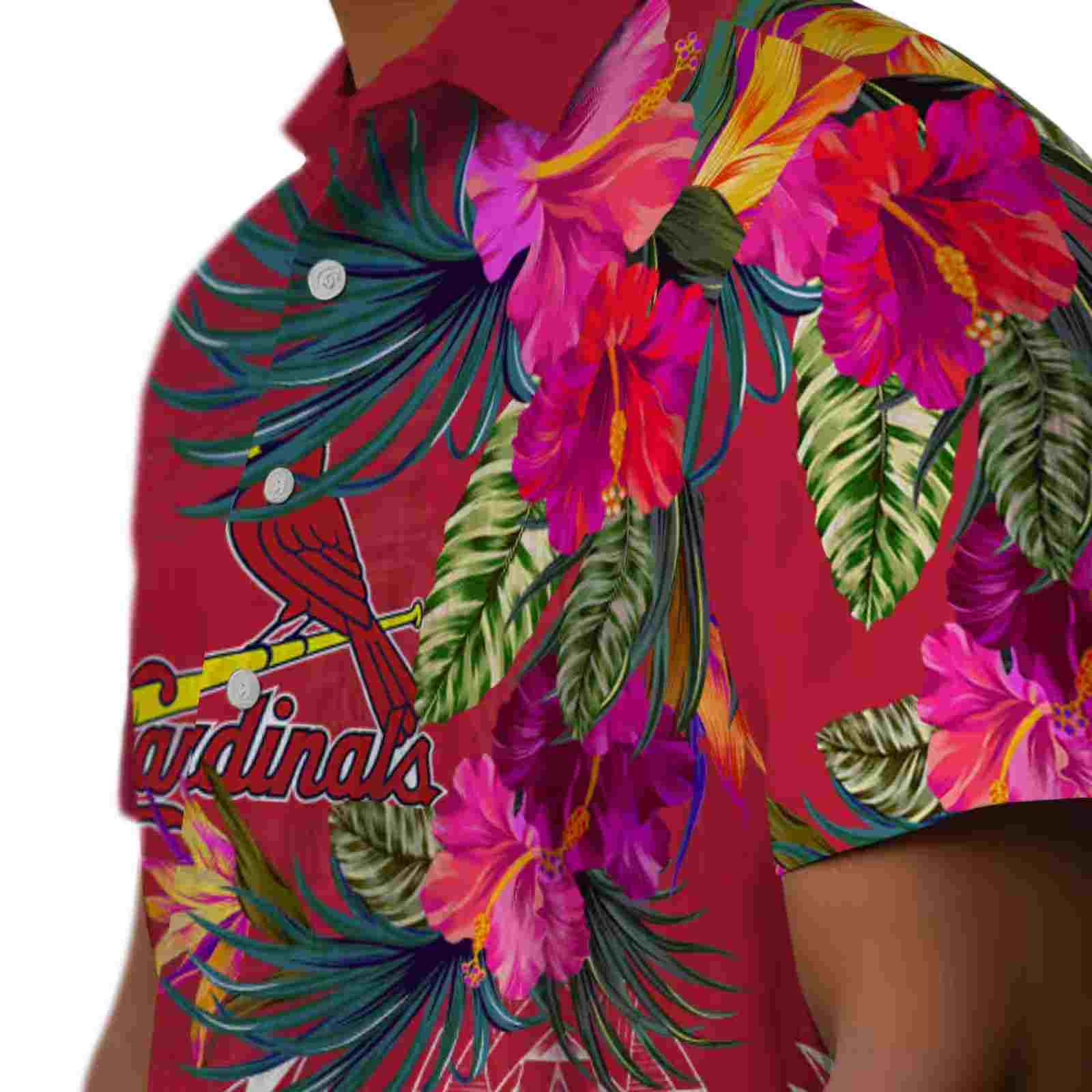 st louis cardinals floral polynesian red hawaiian shirt trendy