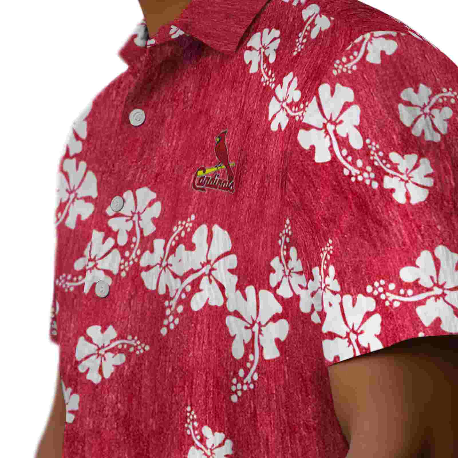 st louis cardinals hibiscus clusters red hawaiian shirt trendy