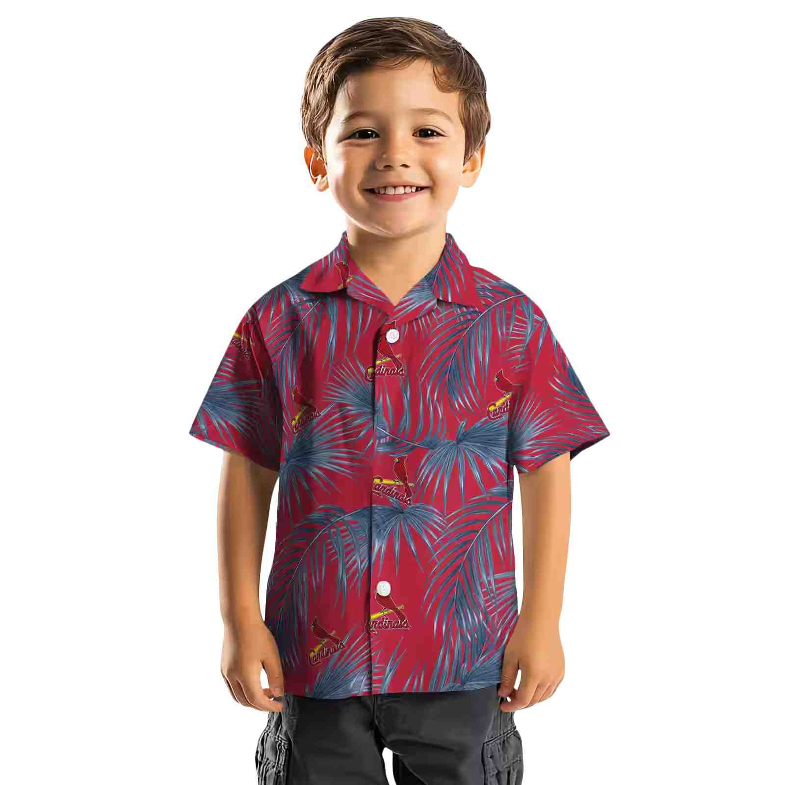 st louis cardinals leafy palms red hawaiian shirt top rated