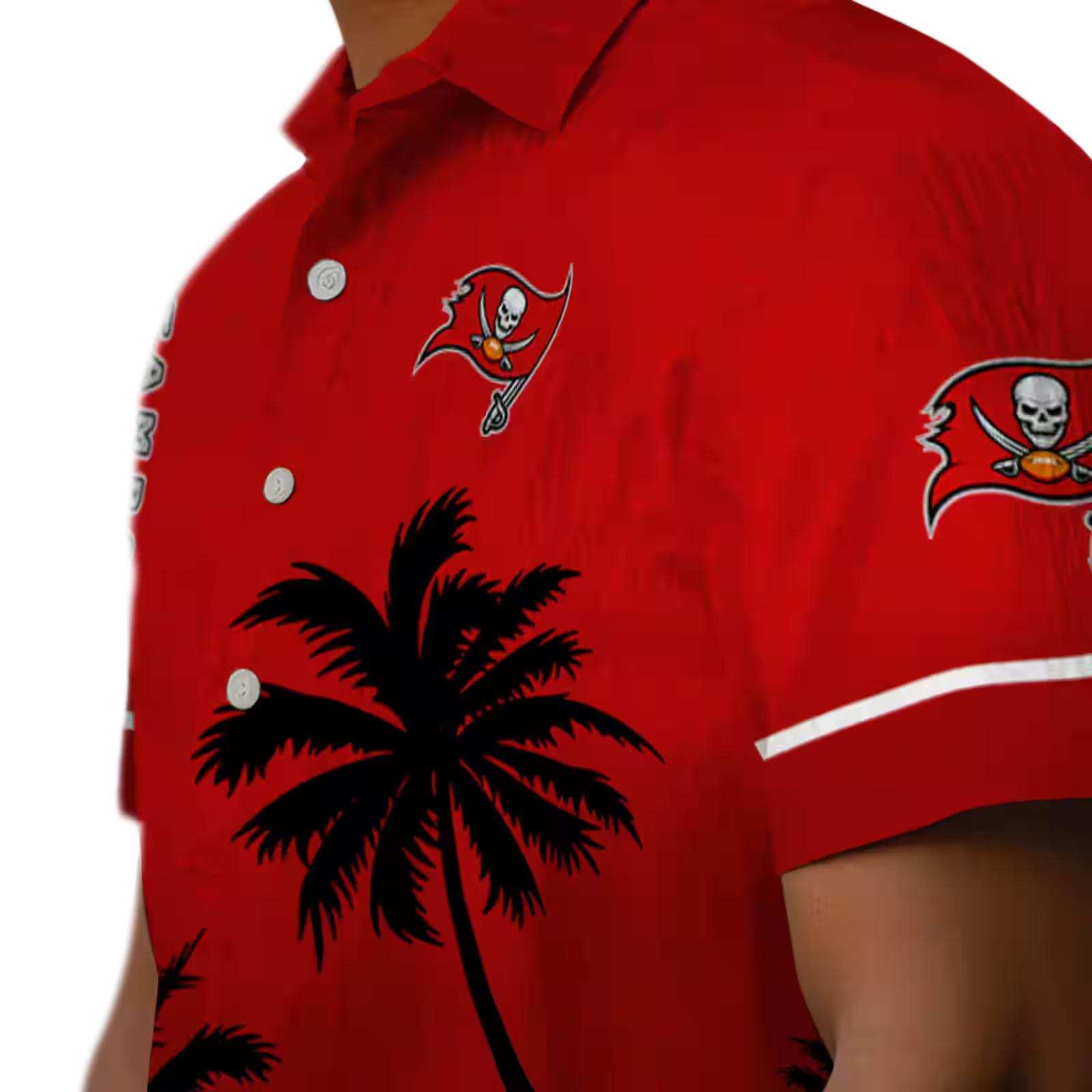 tampa bay buccaneers beach sunset red black hawaiian shirt trendy