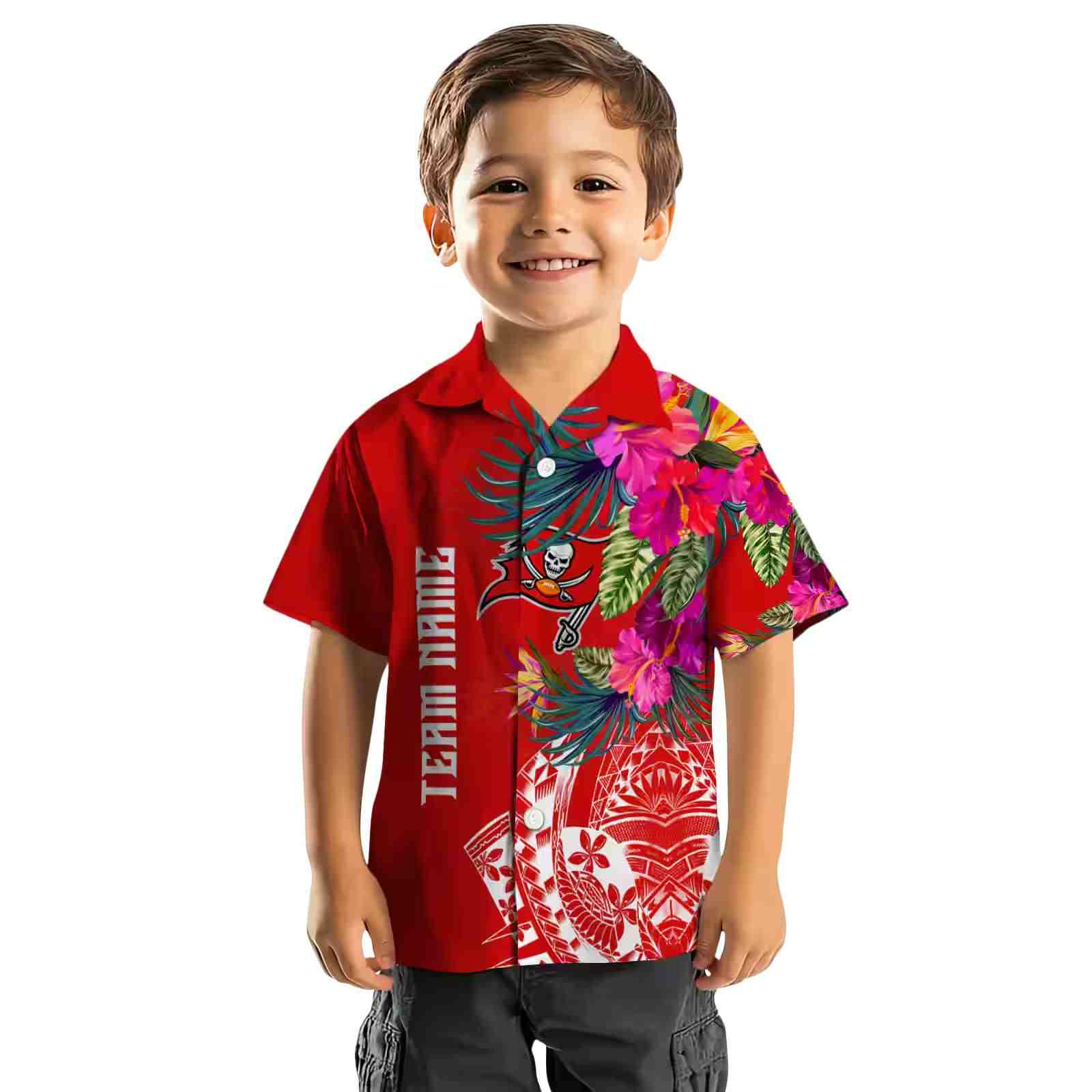 tampa bay buccaneers floral polynesian red hawaiian shirt top rated