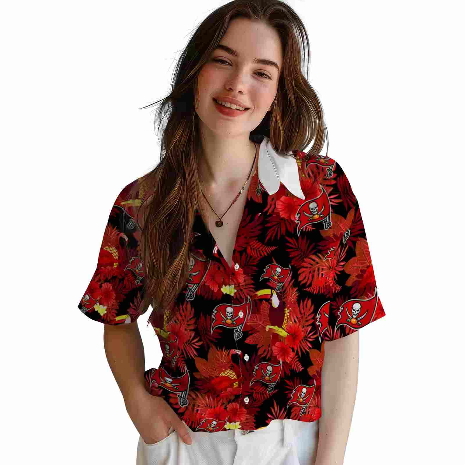 tampa bay buccaneers floral toucan red hawaiian shirt latest model