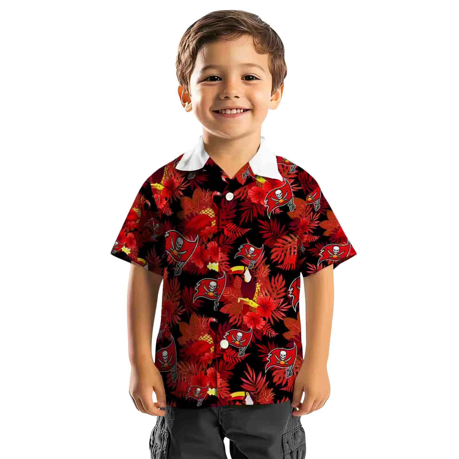 tampa bay buccaneers floral toucan red hawaiian shirt top rated