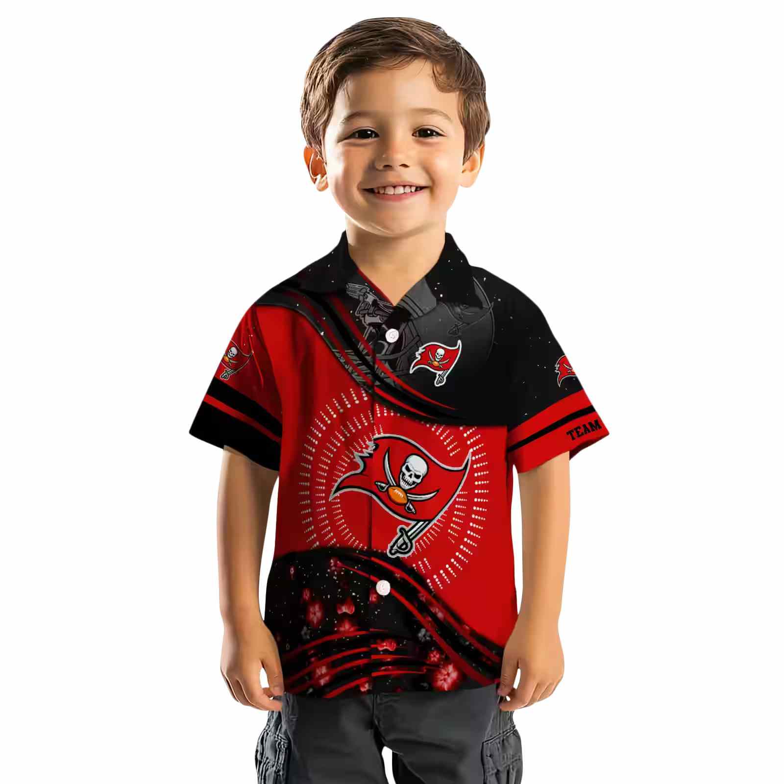 tampa bay buccaneers football wave red black hawaiian shirt top rated