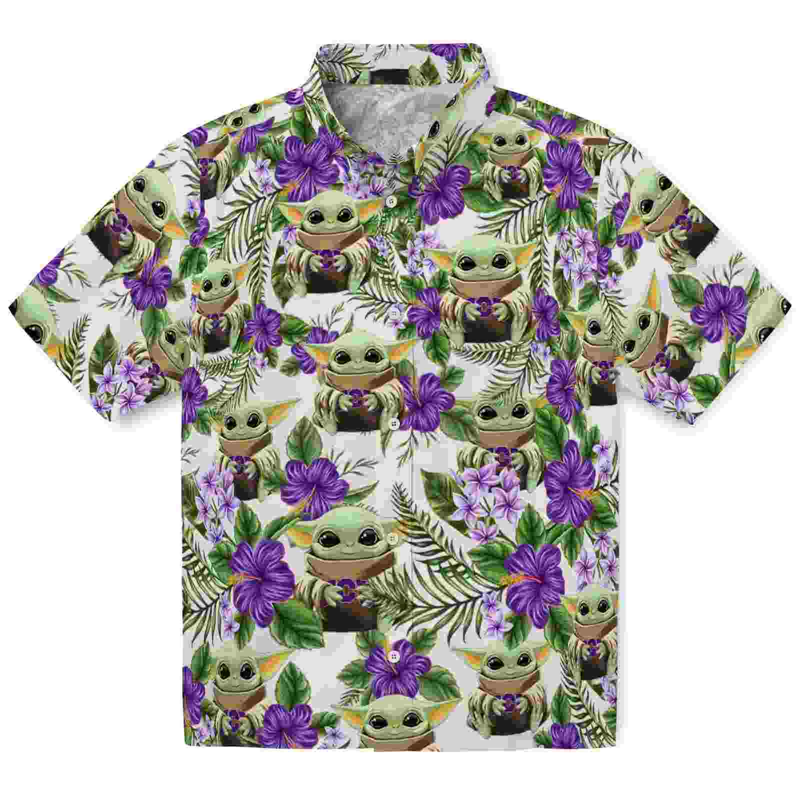 TCU Horned Frogs Tropical Yoda Green Hawaiian Shirt