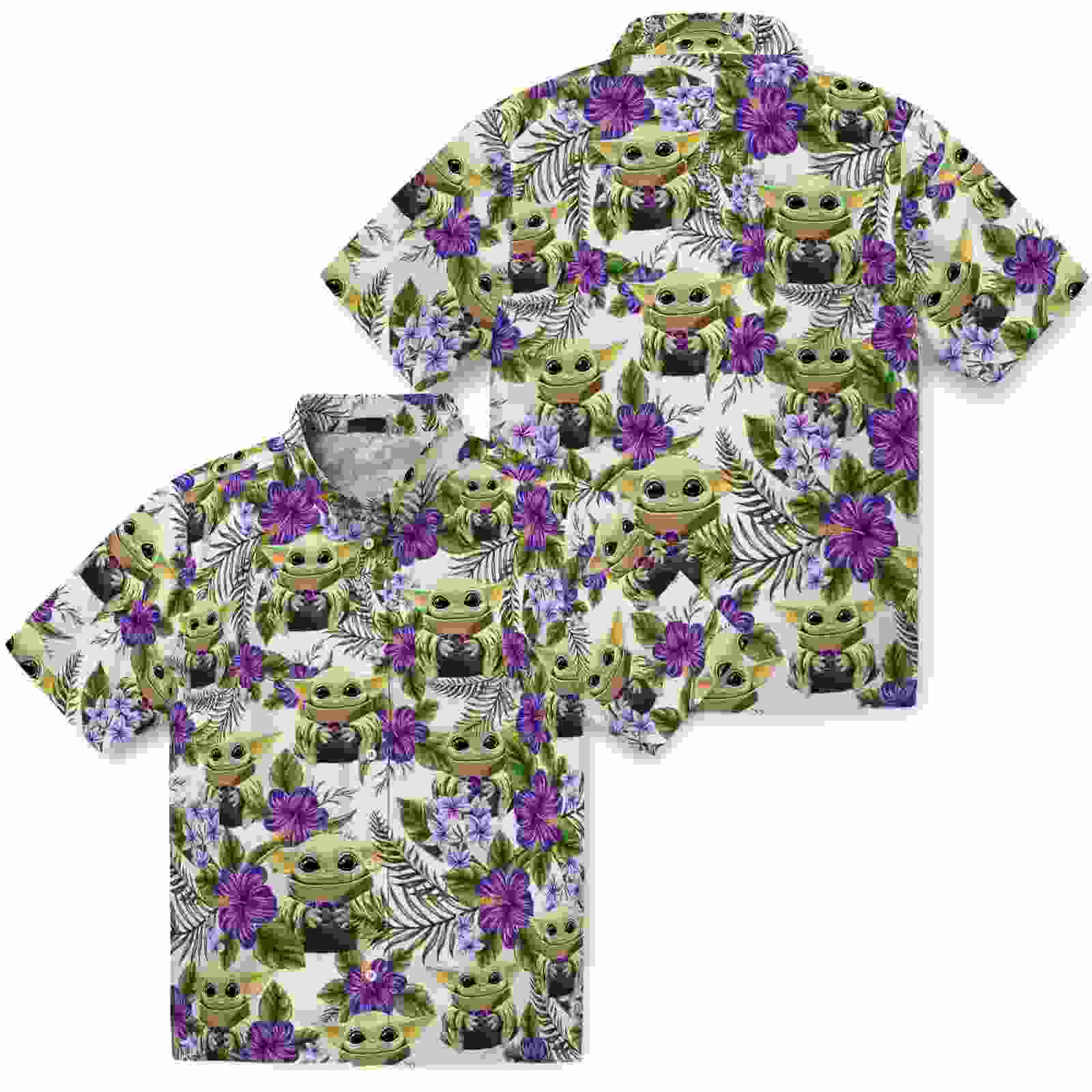 tcu horned frogs tropical yoda green hawaiian shirt high quality