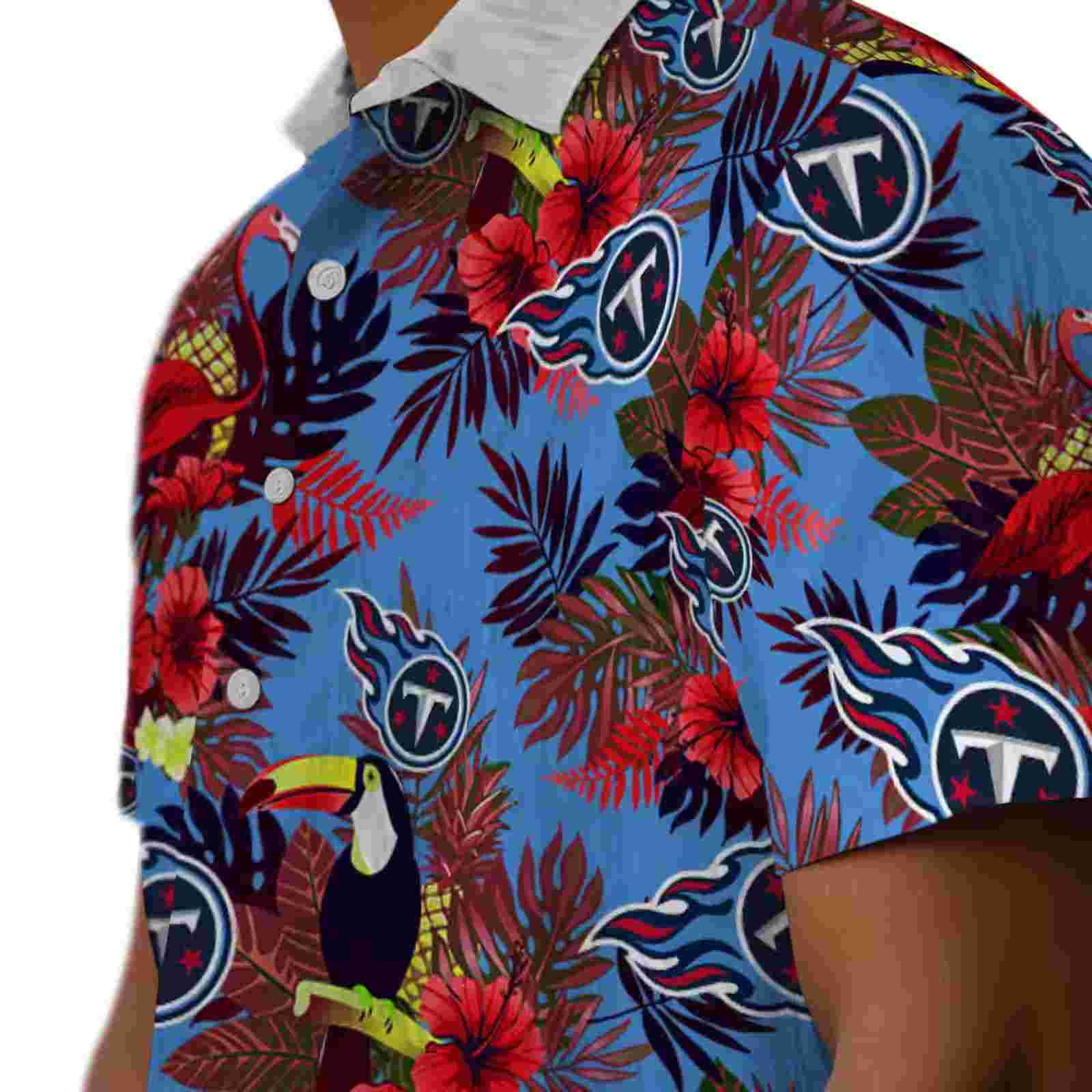tennessee titans floral toucan navy red hawaiian shirt trendy