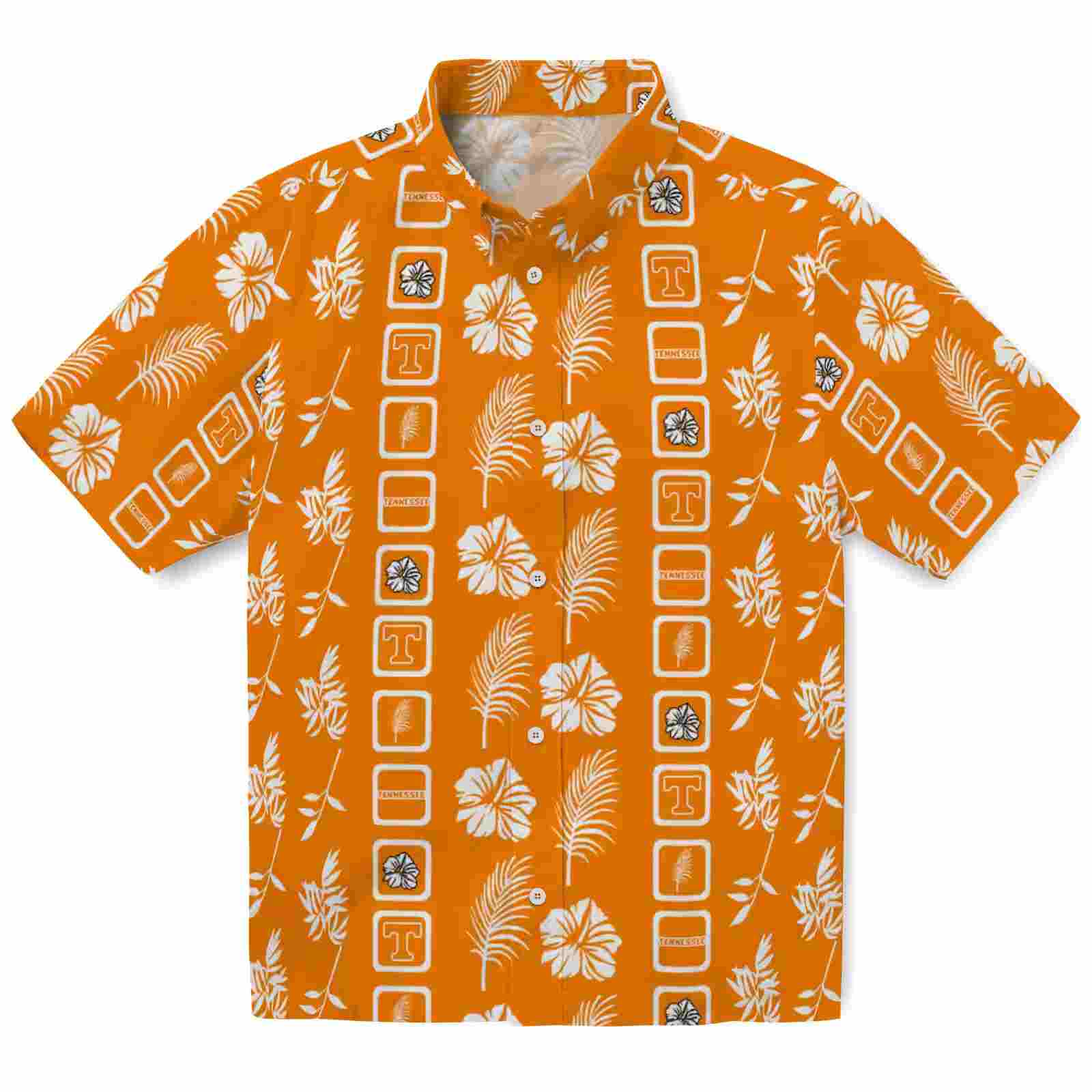 Tennessee Volunteers Framed Floral Orange Hawaiian Shirt