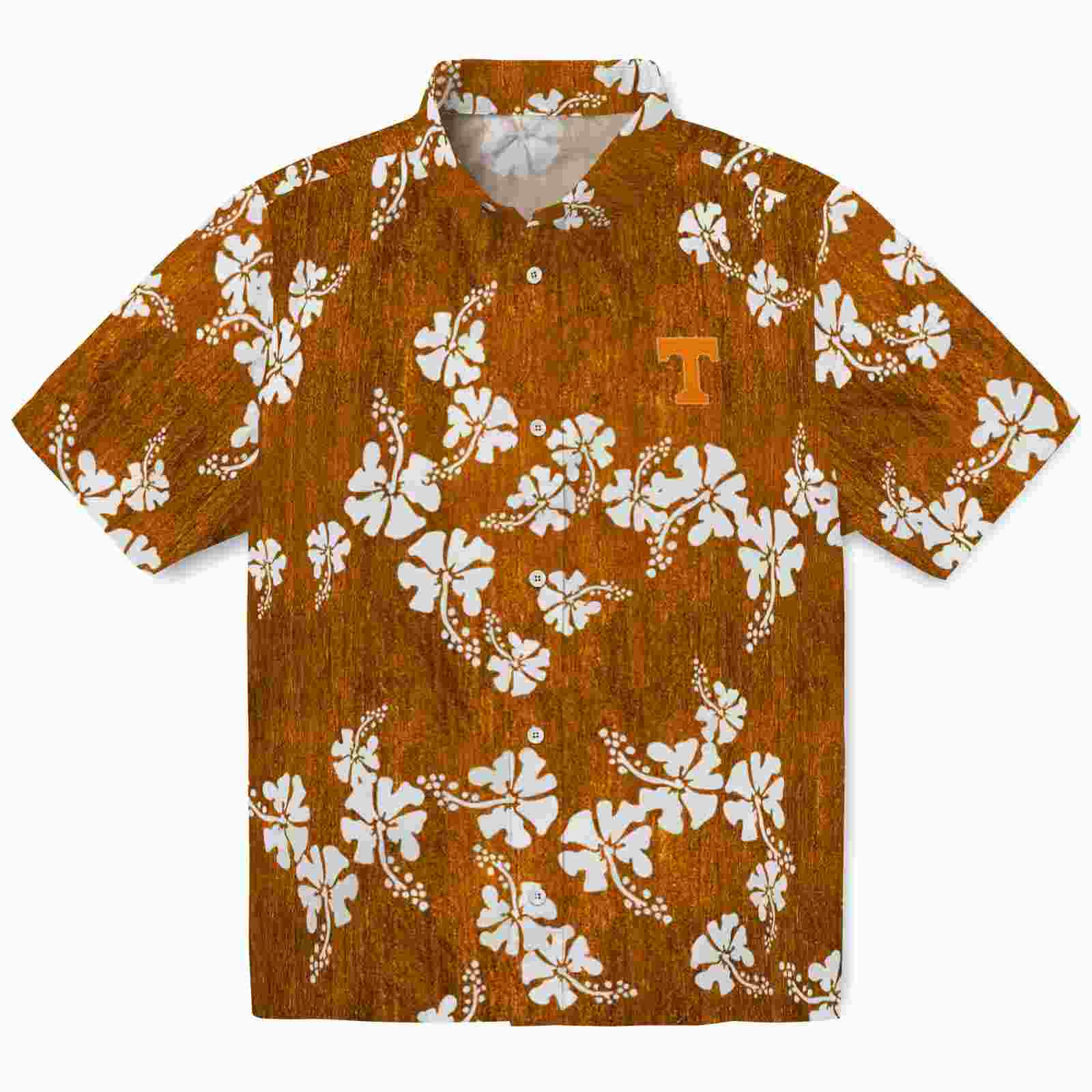 Tennessee Volunteers Hibiscus Clusters Orange Hawaiian Shirt