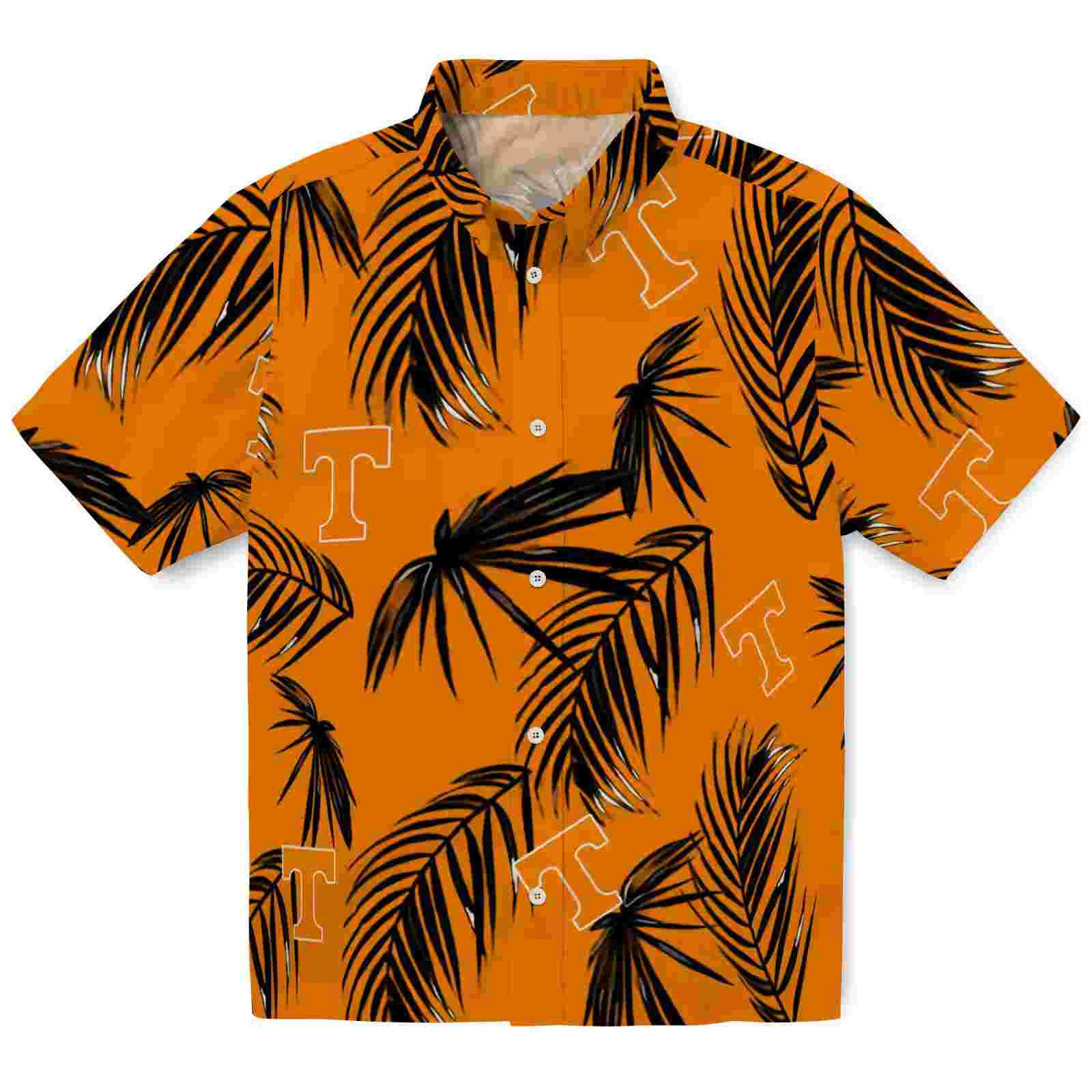 Tennessee Volunteers Palm Leaf Orange Hawaiian Shirt