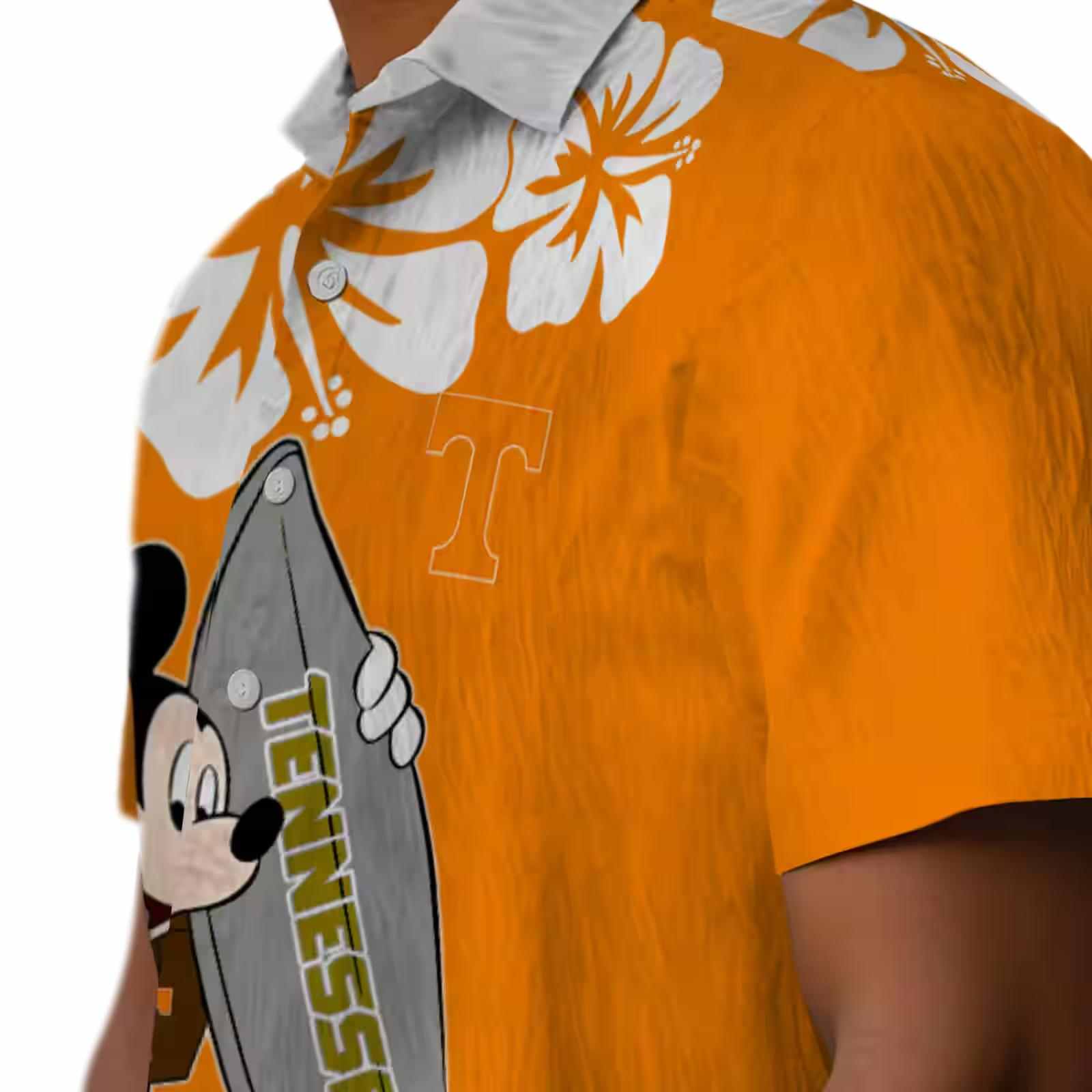 tennessee volunteers surfing mickey orange hawaiian shirt trendy