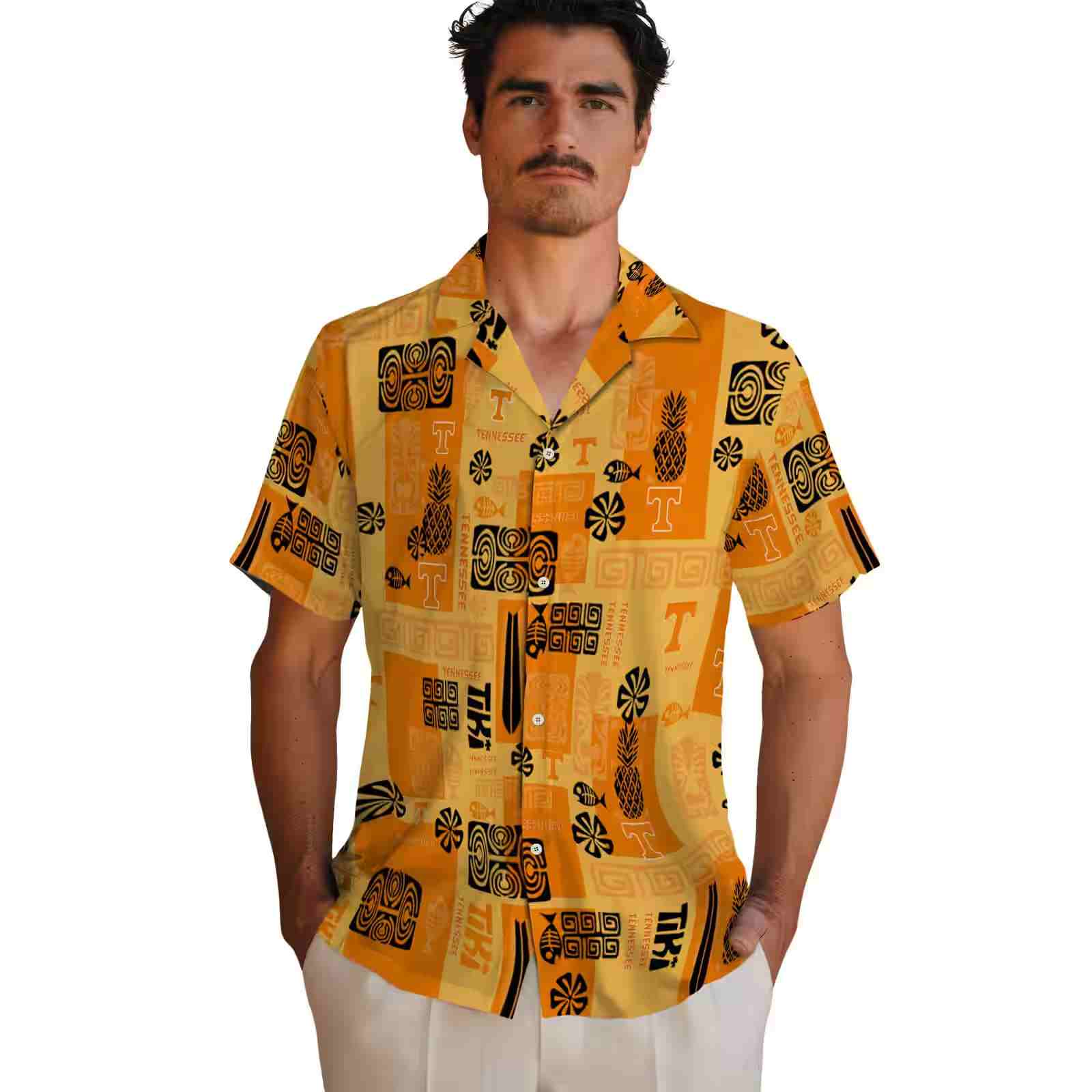 tennessee volunteers tribal symbols orange hawaiian shirt fashion forward