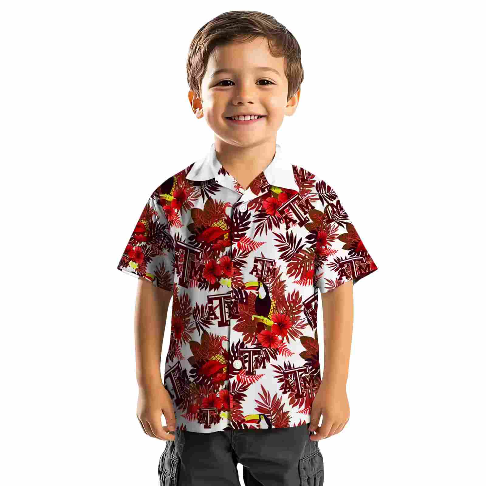 texas am aggies floral toucan maroon red hawaiian shirt top rated