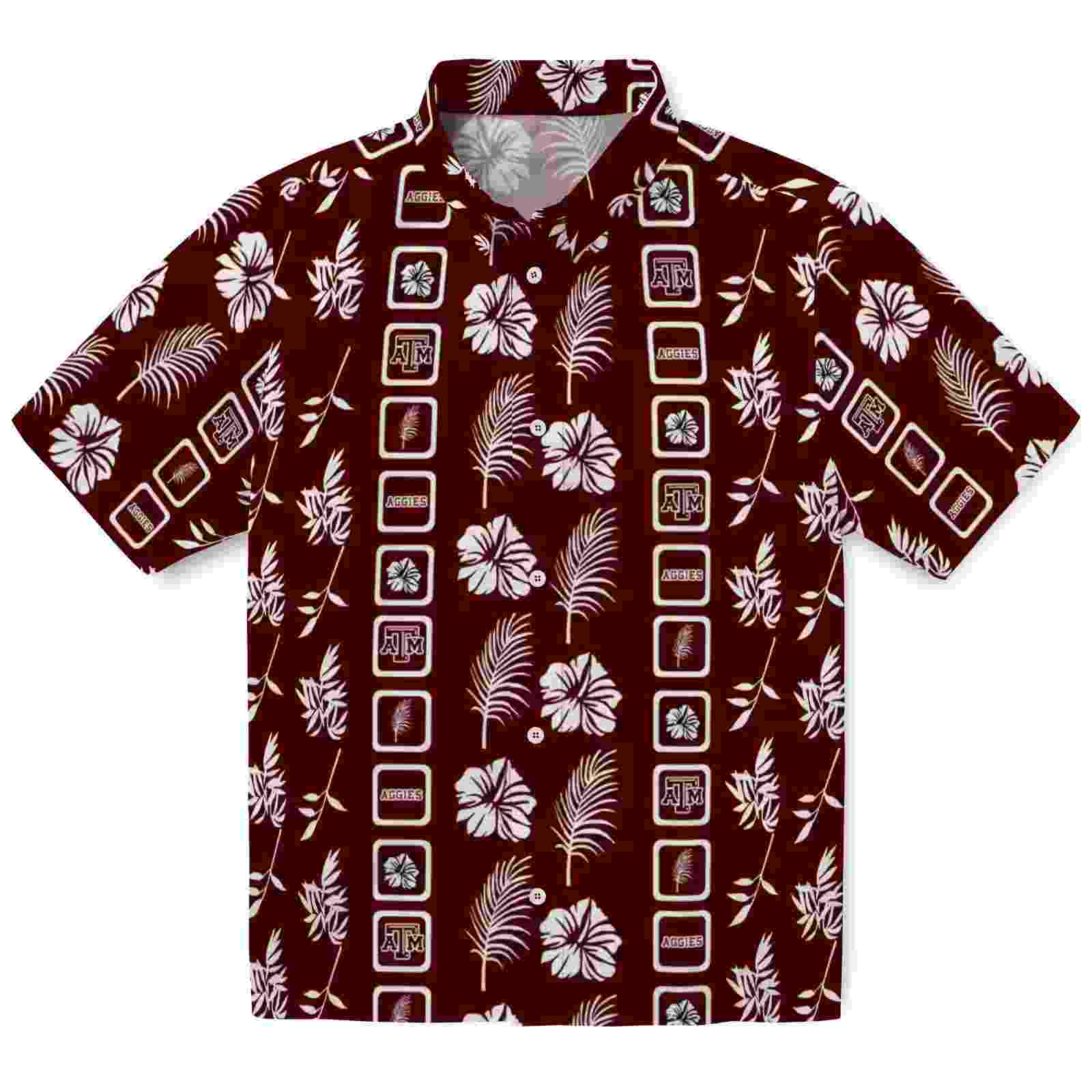 Texas A&M Aggies Framed Floral Maroon Hawaiian Shirt