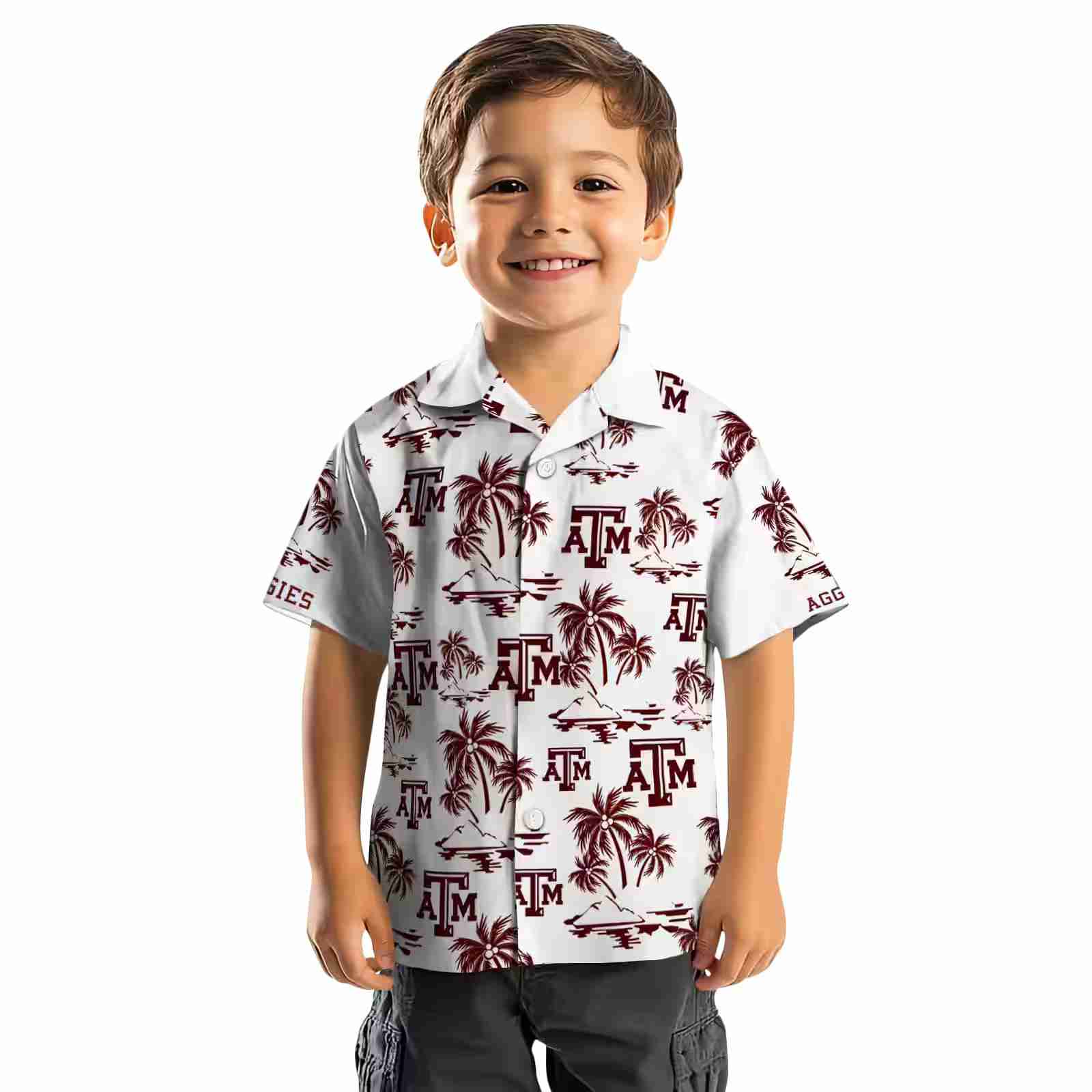 texas am aggies palm island print maroon white hawaiian shirt top rated