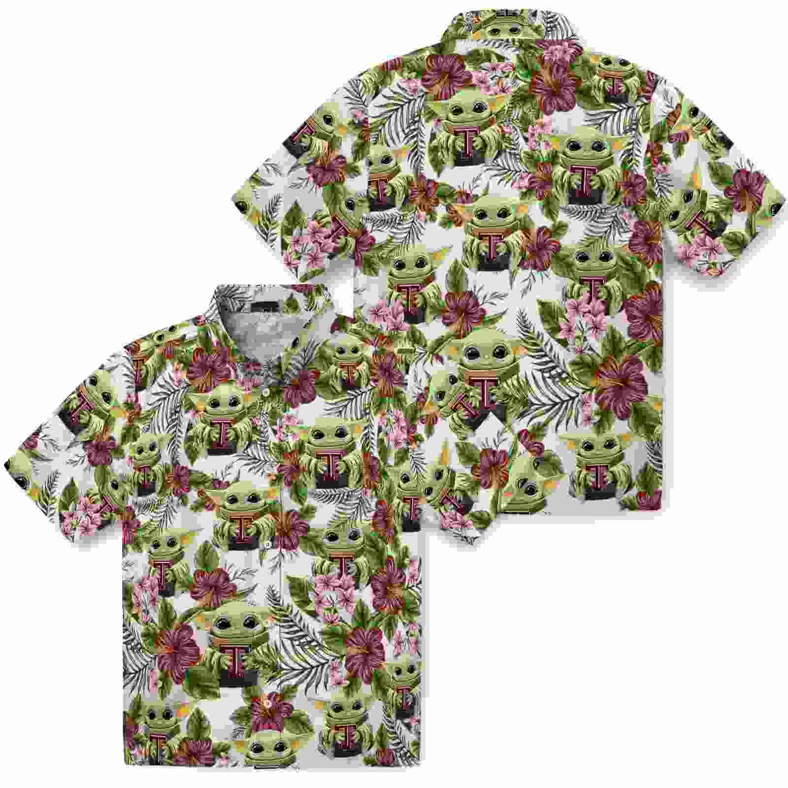 texas am aggies tropical yoda green hawaiian shirt high quality