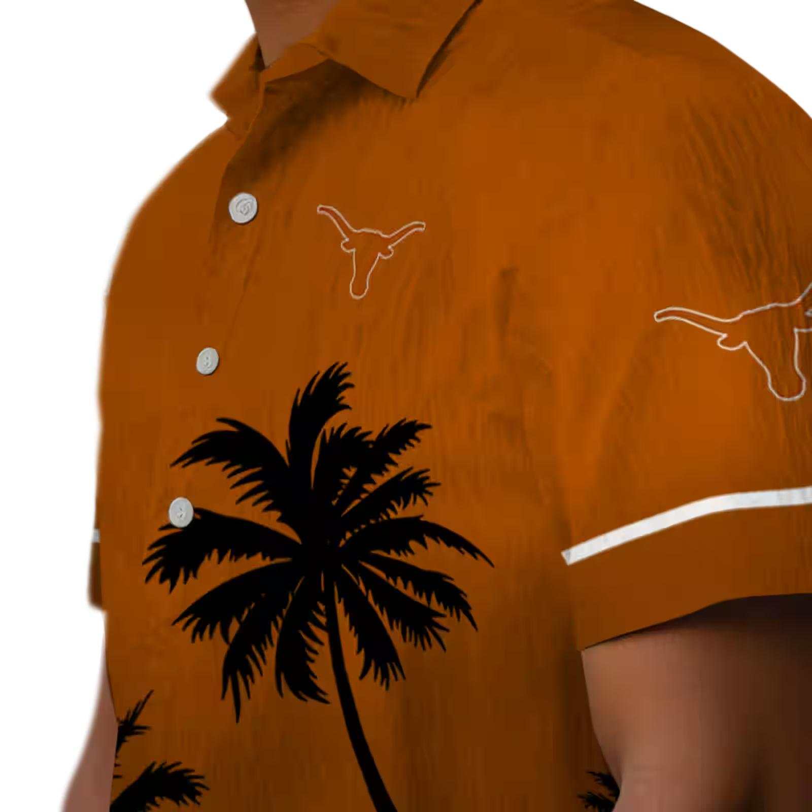 texas longhorns beach sunset orange black hawaiian shirt trendy