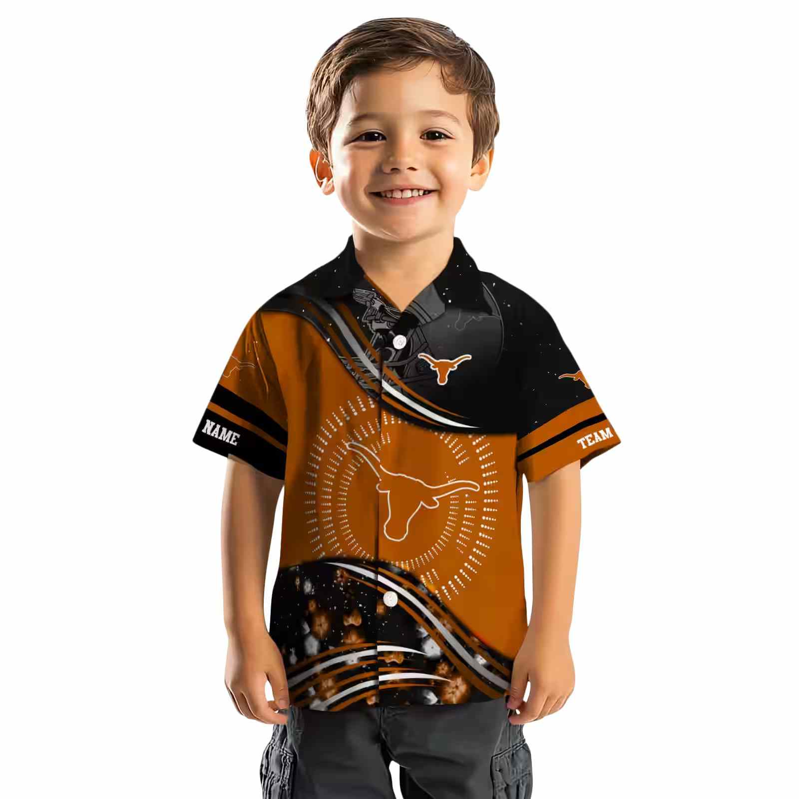 texas longhorns football wave orange black hawaiian shirt top rated