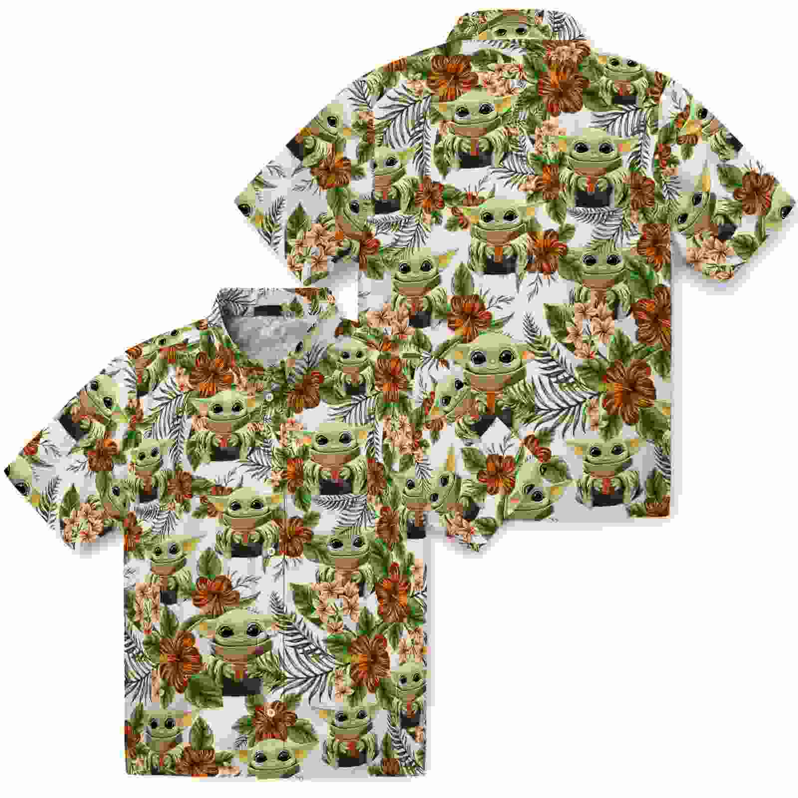 texas longhorns tropical yoda green hawaiian shirt high quality