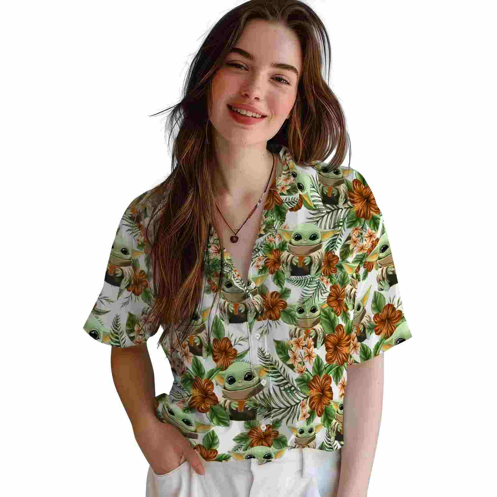 texas longhorns tropical yoda green hawaiian shirt latest model