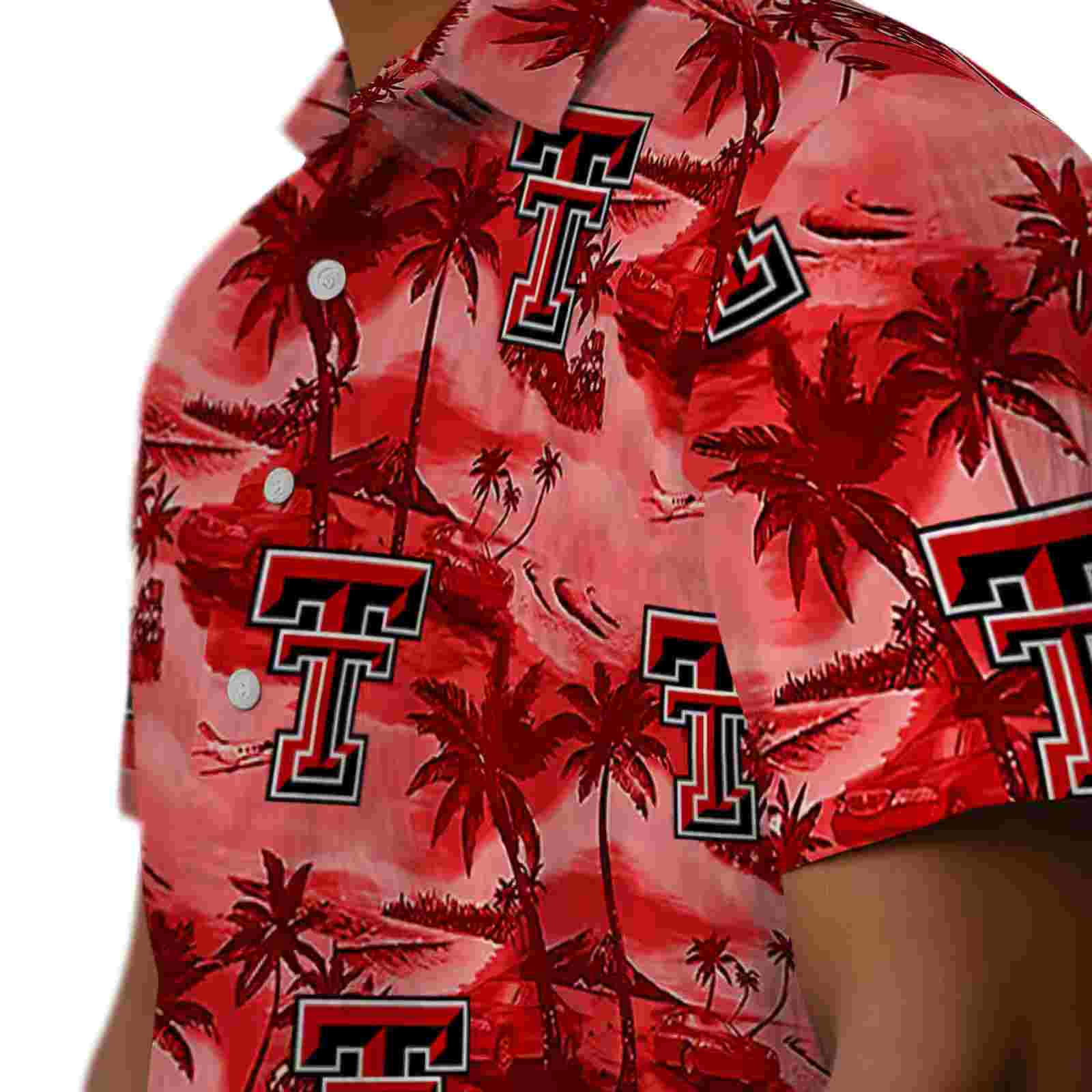 texas tech red raiders coastal palms red hawaiian shirt trendy