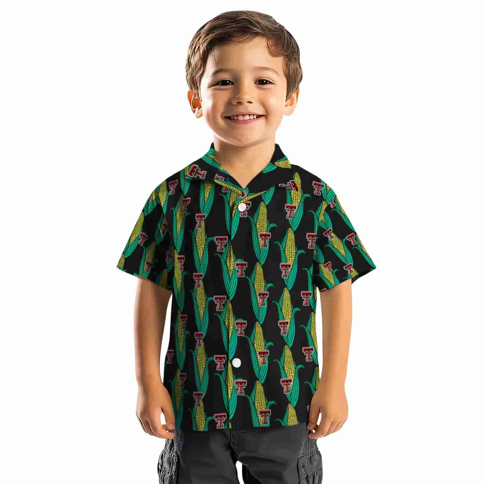 texas tech red raiders corn motifs black green hawaiian shirt top rated