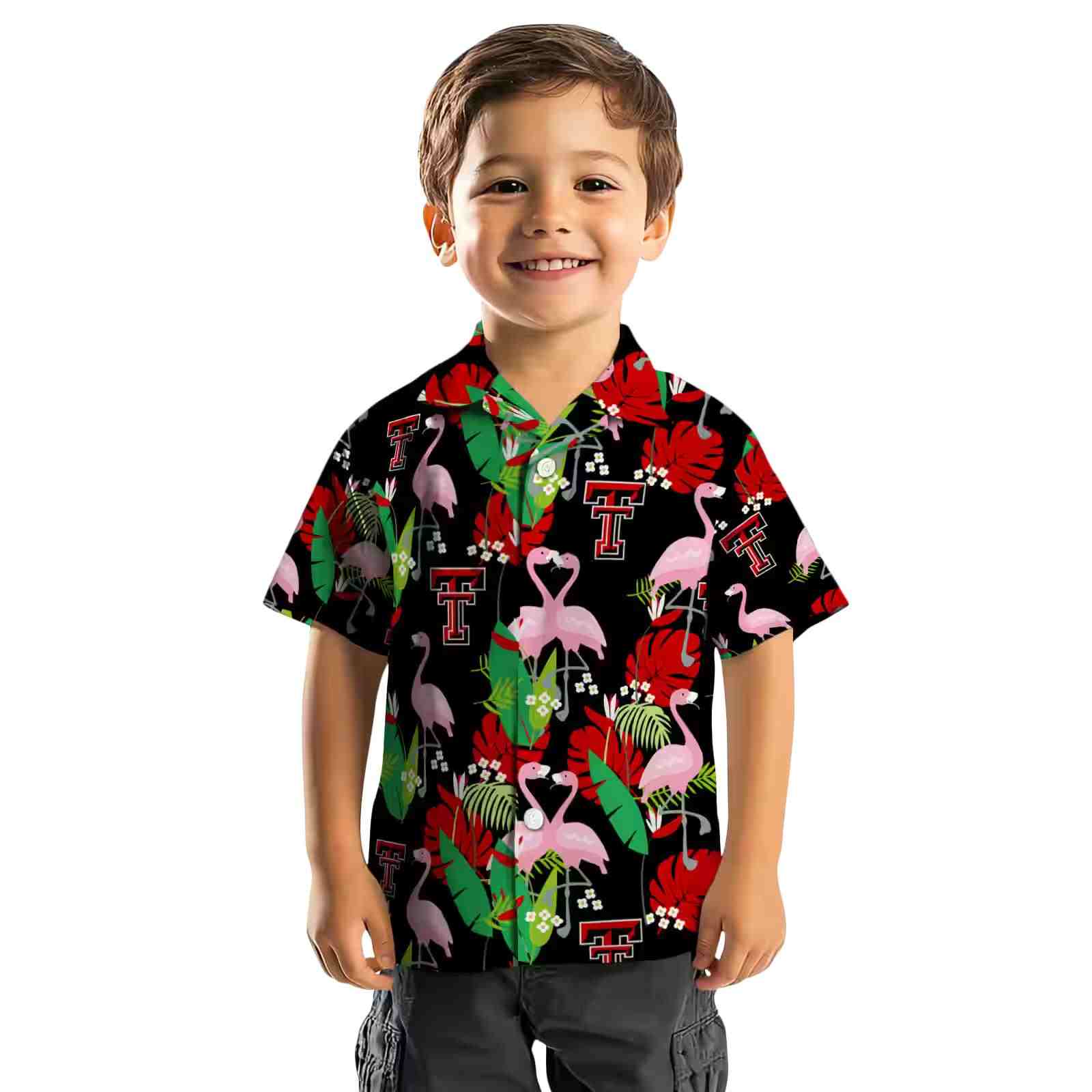 texas tech red raiders flamingo foliage red green hawaiian shirt top rated