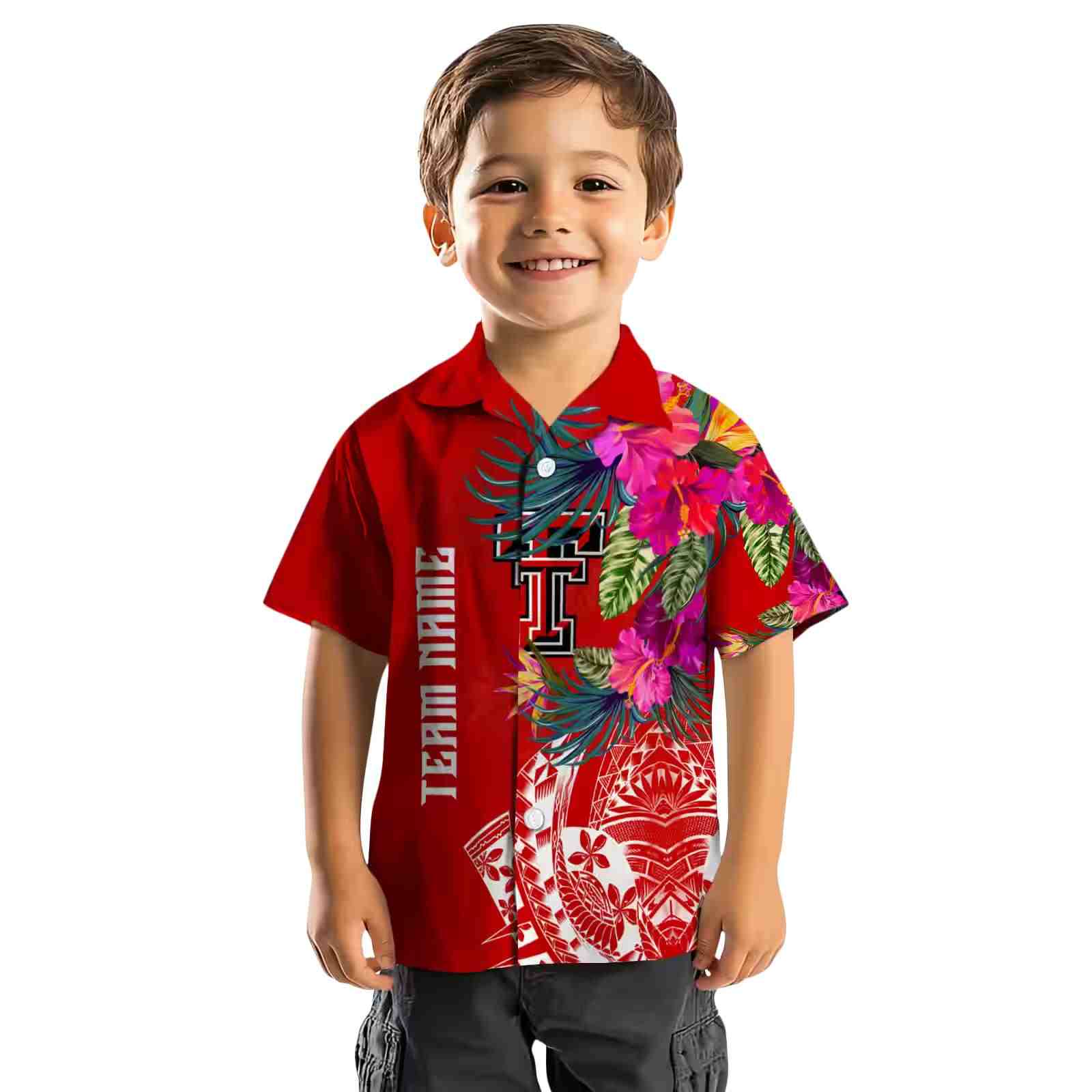 texas tech red raiders floral polynesian red hawaiian shirt top rated