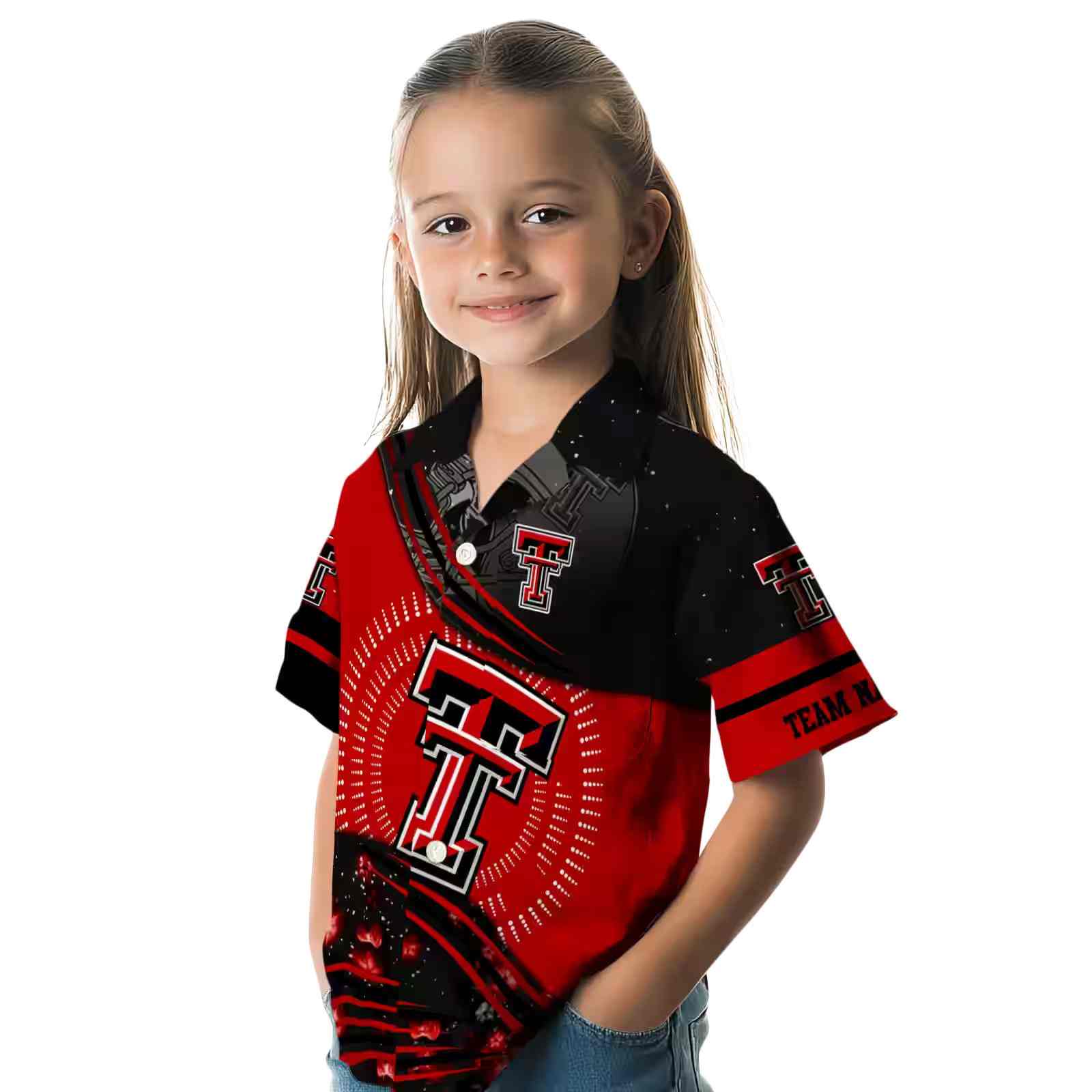 texas tech red raiders football wave red black hawaiian shirt premium grade