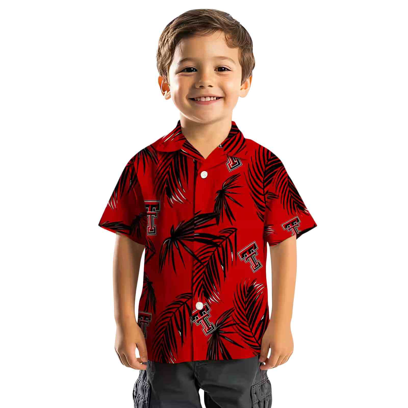 texas tech red raiders palm leaf red hawaiian shirt top rated