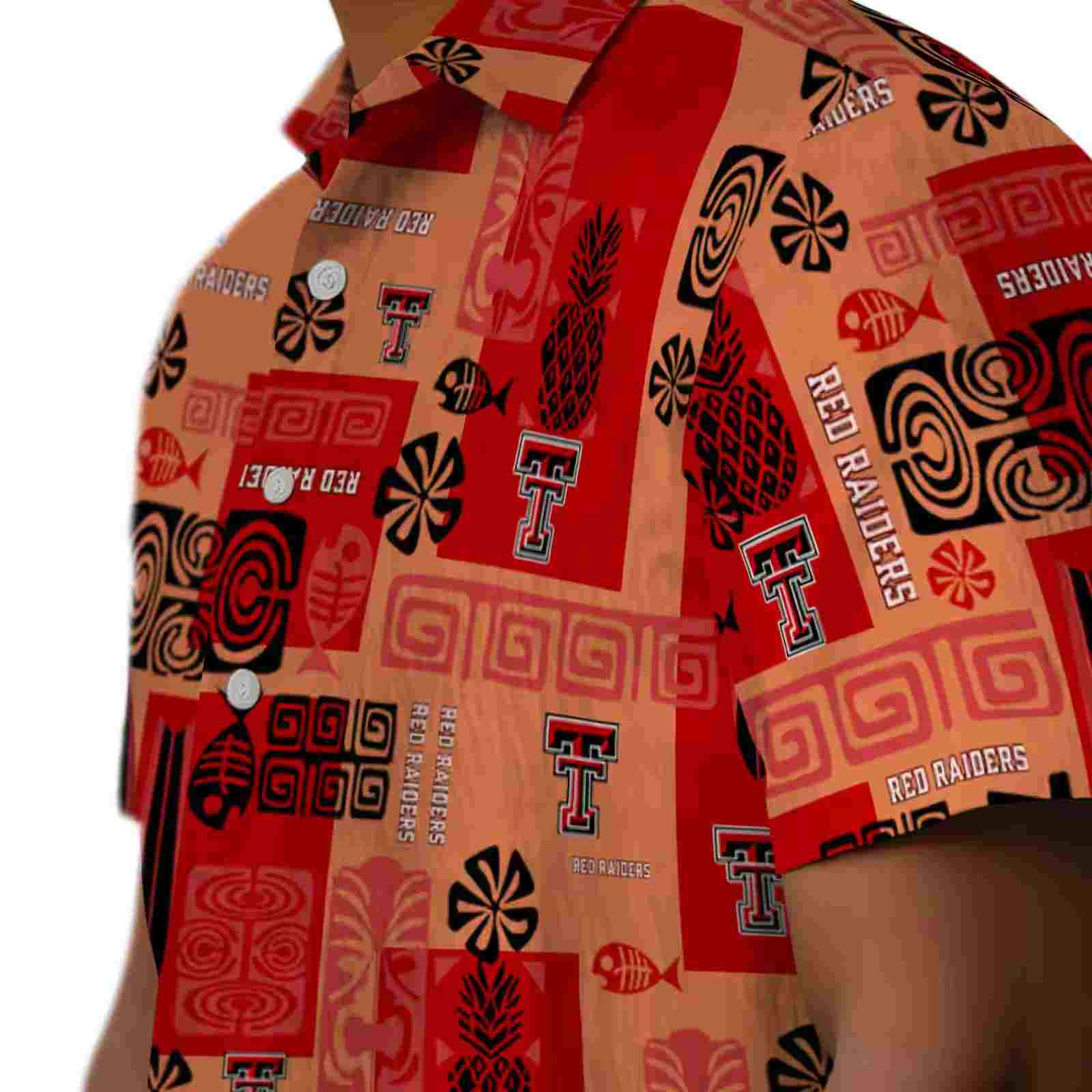 texas tech red raiders tribal symbols red hawaiian shirt trendy