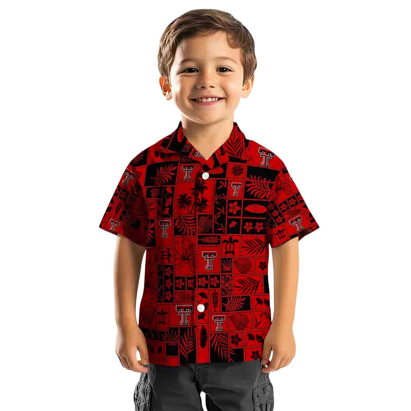 texas tech red raiders tropical patchwork red black hawaiian shirt top rated