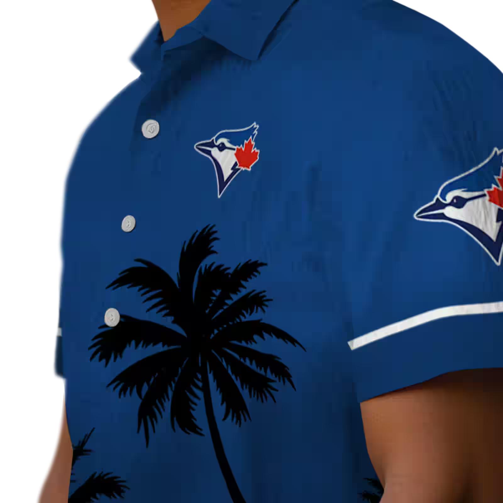 toronto blue jays beach sunset blue black hawaiian shirt trendy