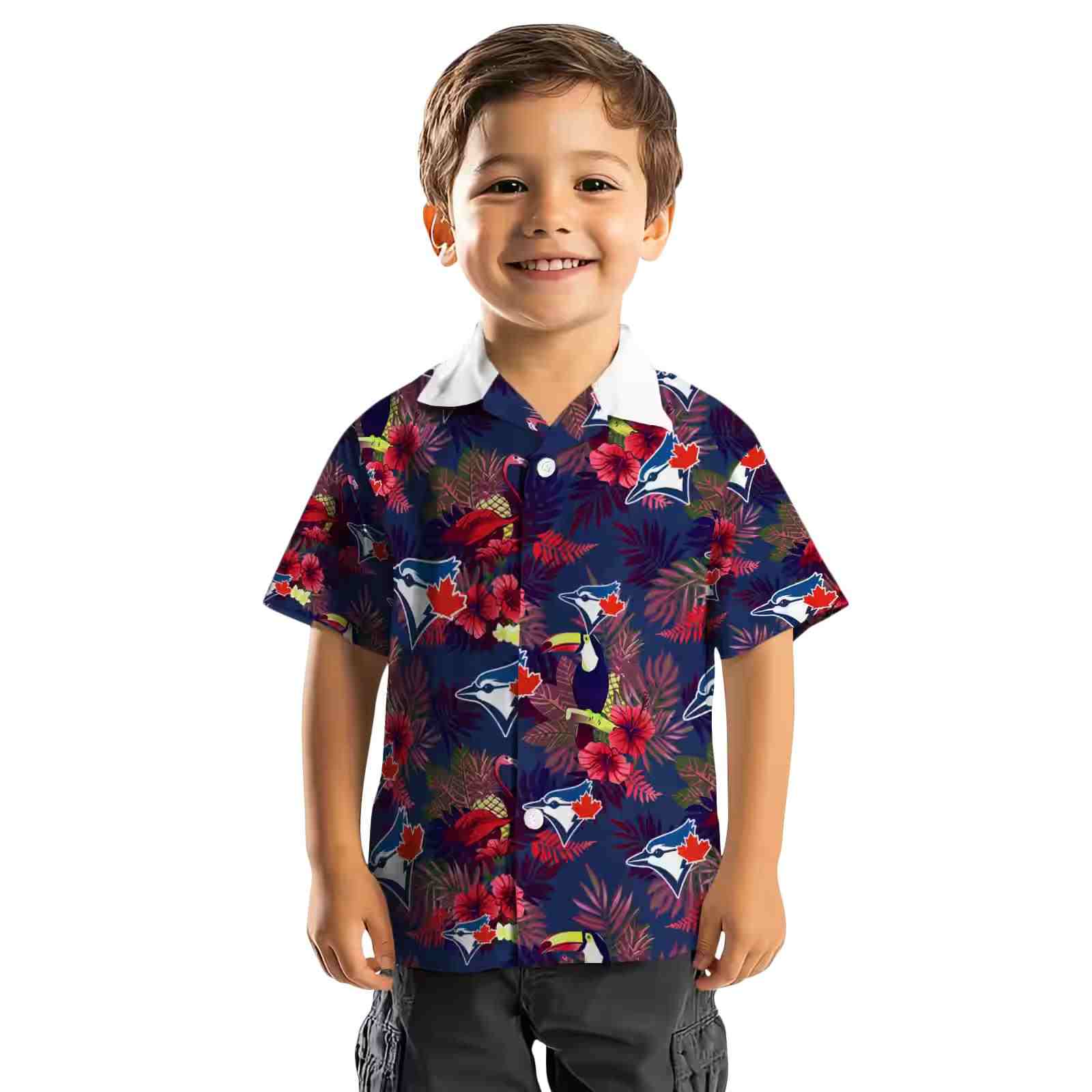 toronto blue jays floral toucan blue red hawaiian shirt top rated