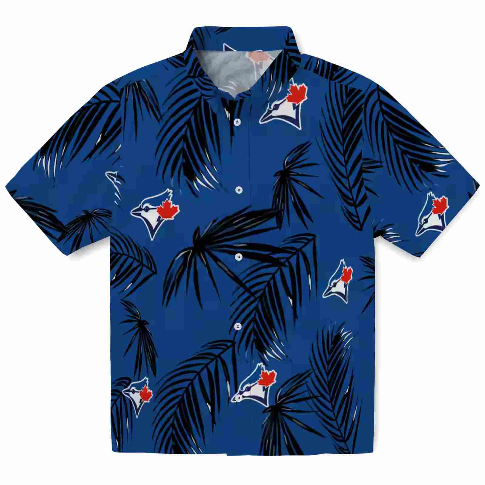 Toronto Blue Jays Palm Leaf Blue Hawaiian Shirt