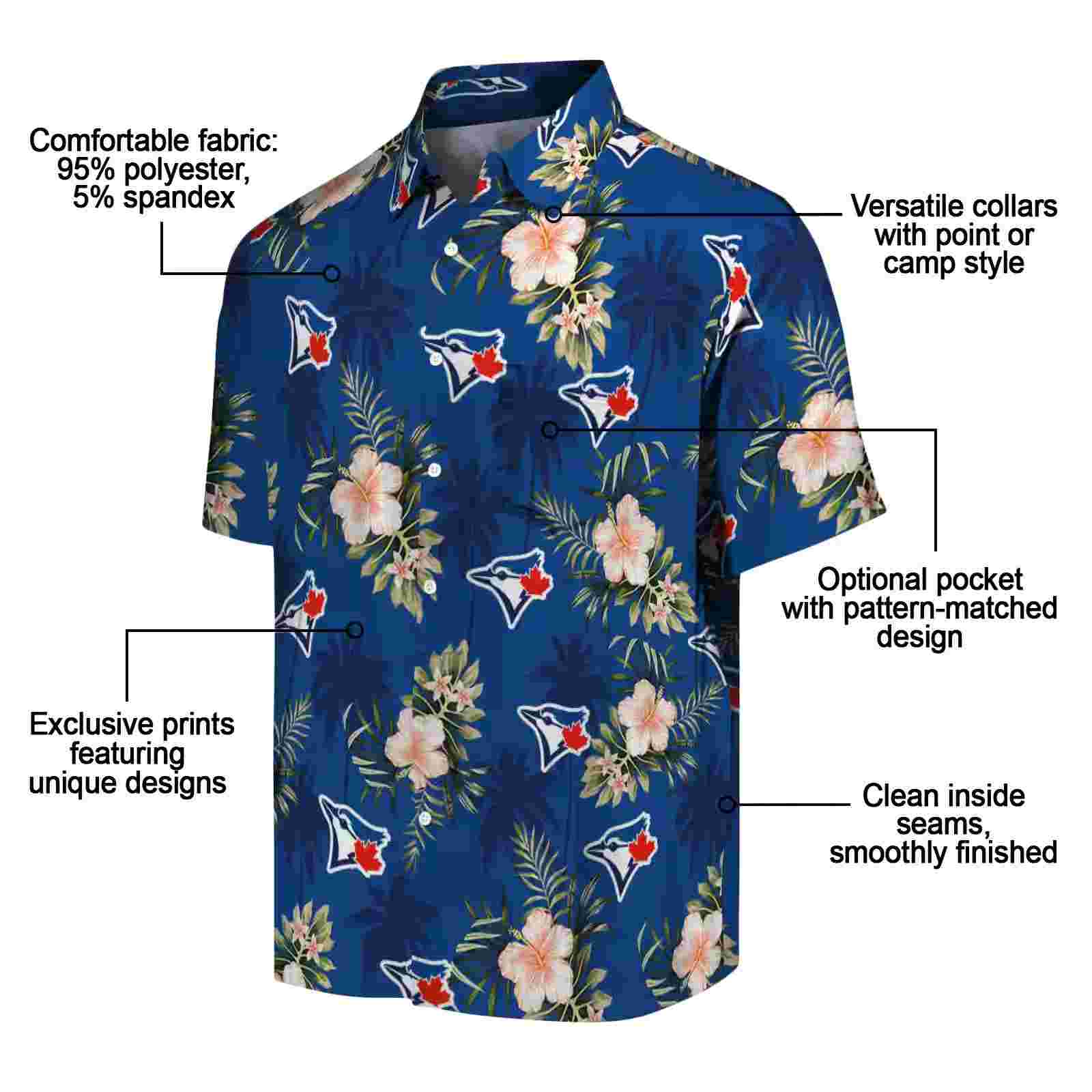 toronto blue jays palm tree flower blue hawaiian shirt new arrival