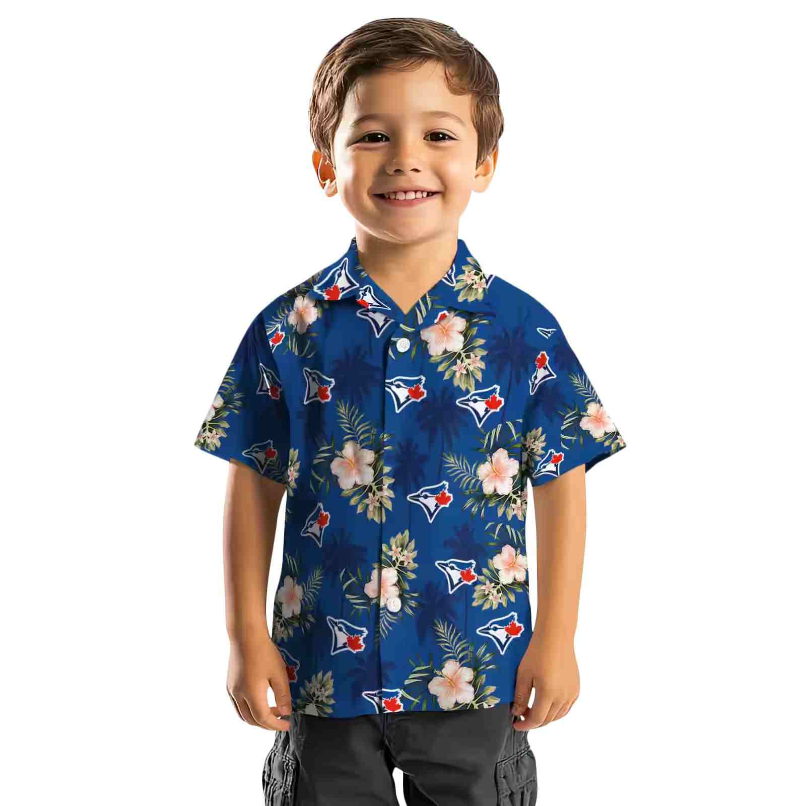 toronto blue jays palm tree flower blue hawaiian shirt top rated