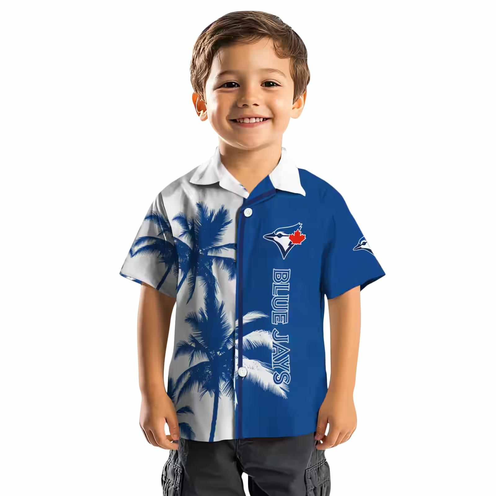 toronto blue jays palm trees blue white hawaiian shirt top rated