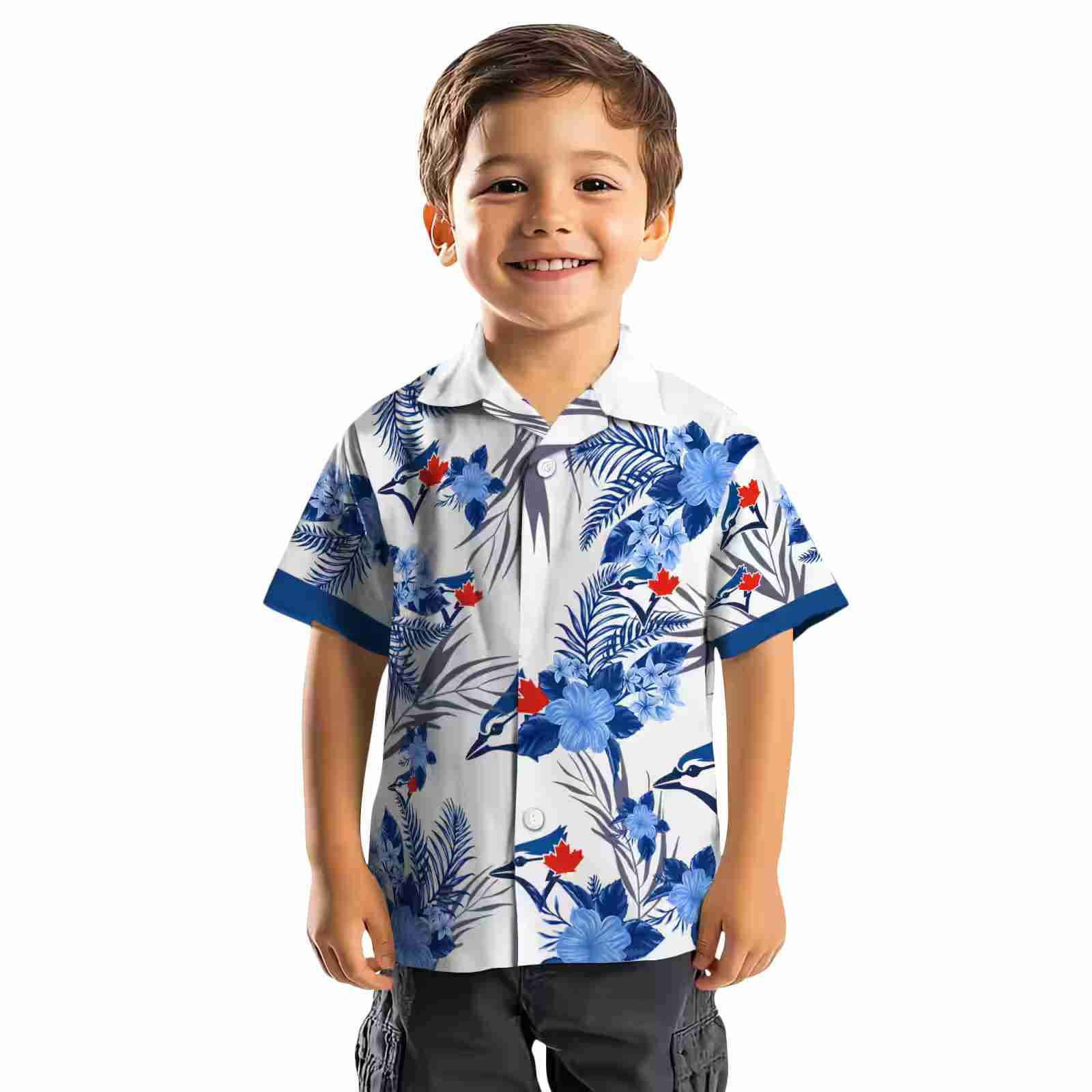 toronto blue jays patriotic hibiscus design blue white hawaiian shirt top rated