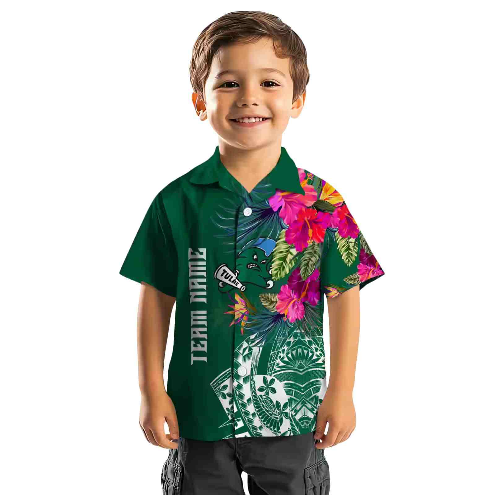 tulane green wave floral polynesian green hawaiian shirt top rated