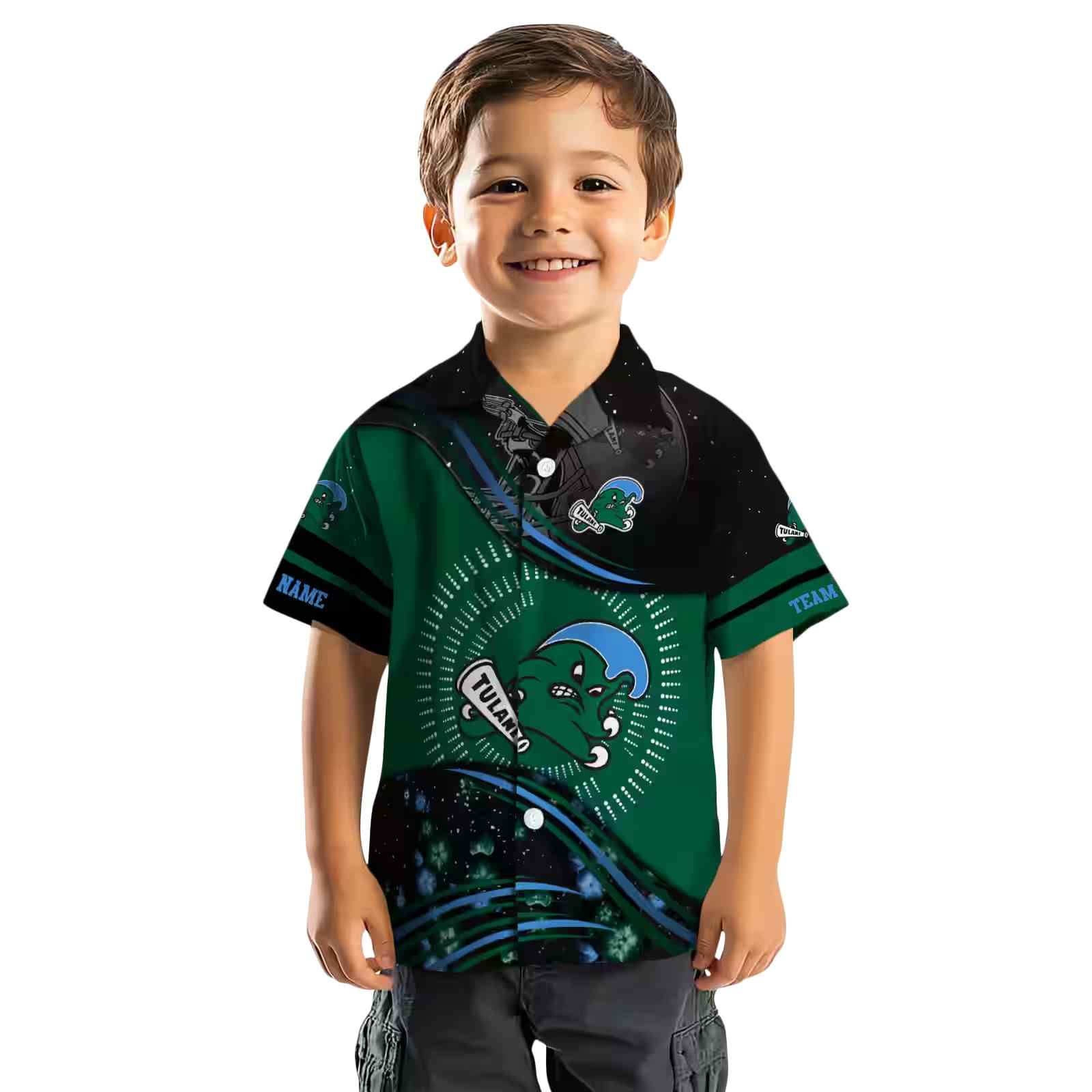 tulane green wave football wave green black hawaiian shirt top rated