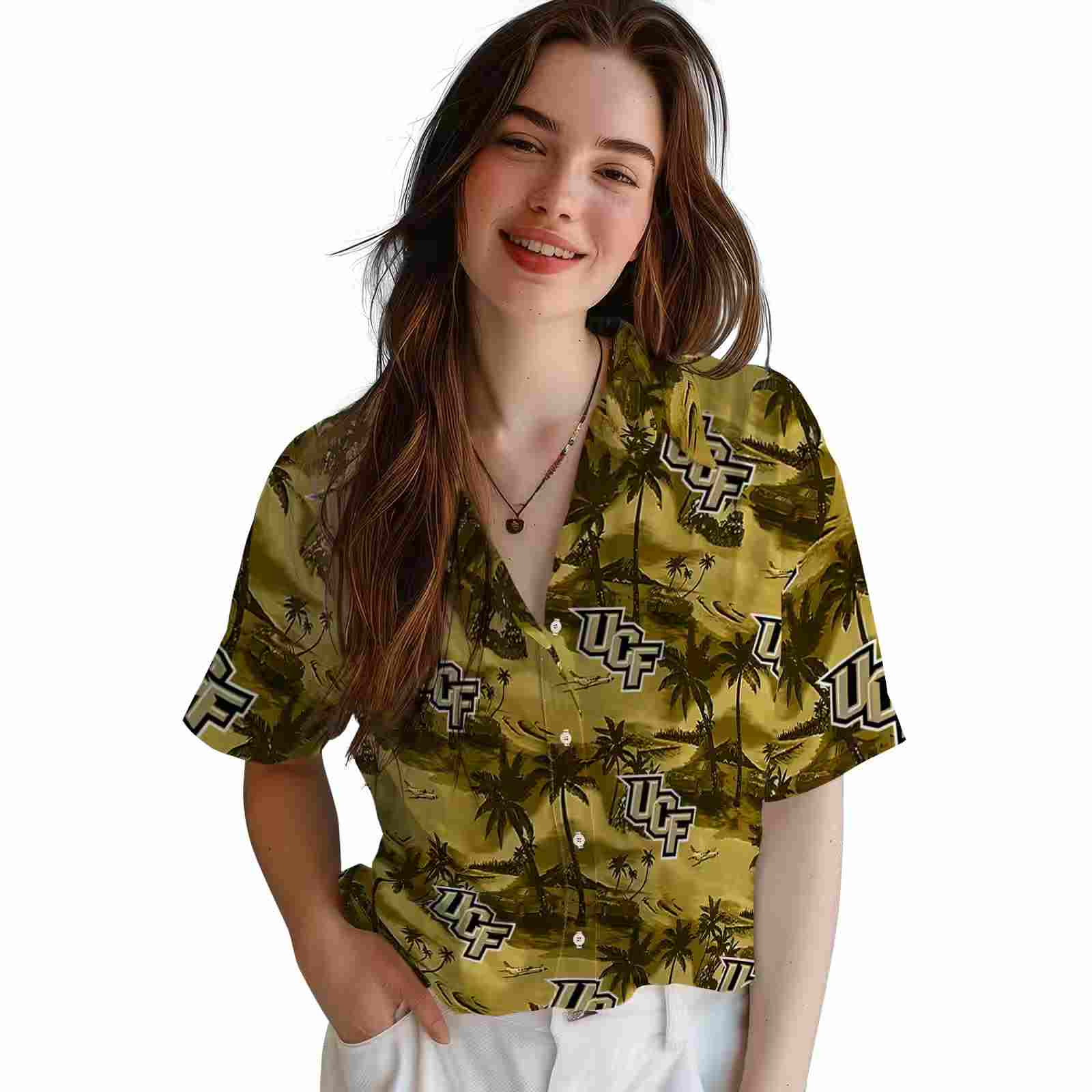 ucf knights coastal palms gold hawaiian shirt latest model